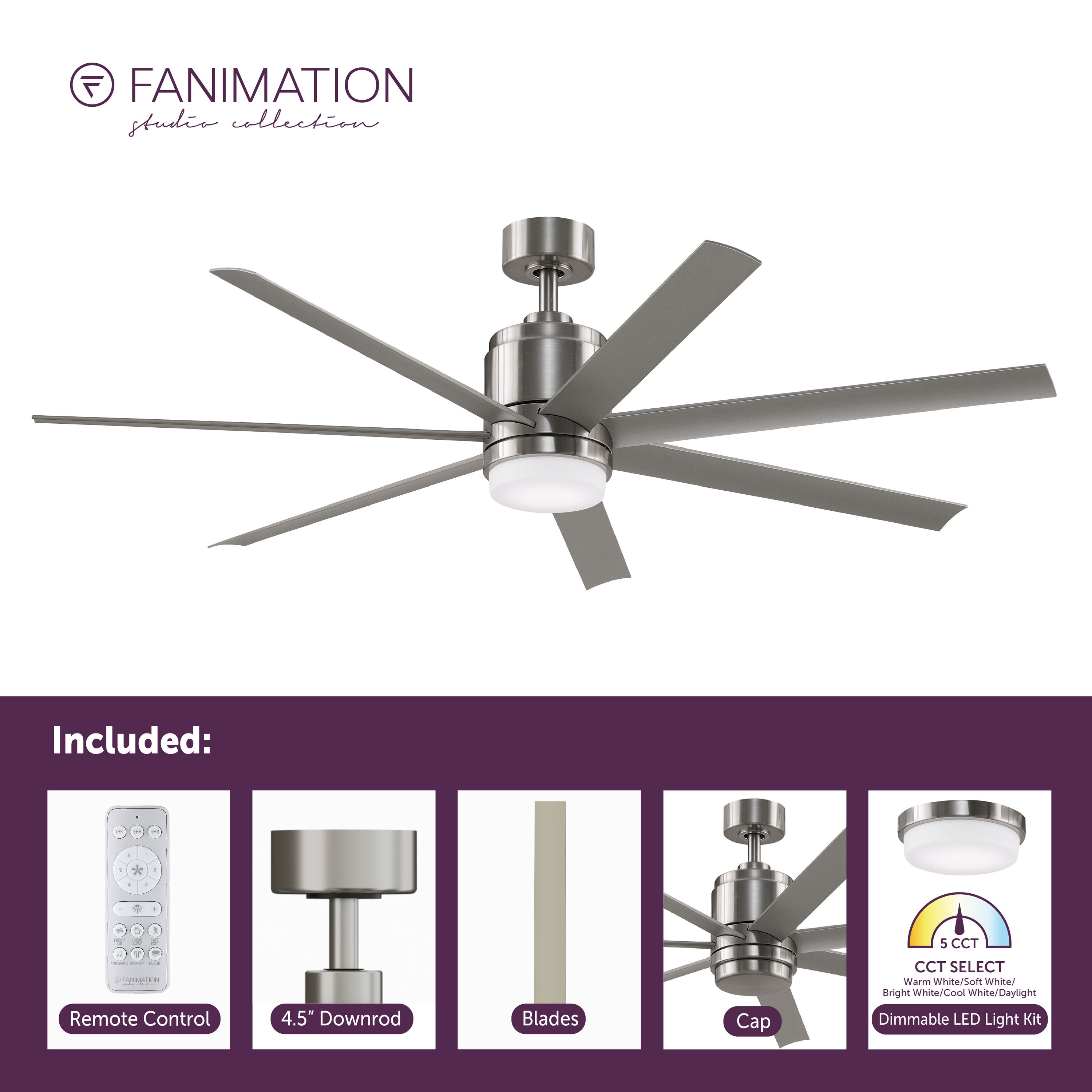 Fanimation Studio Collection LP8377ALBN Ceiling-Fans - View #10