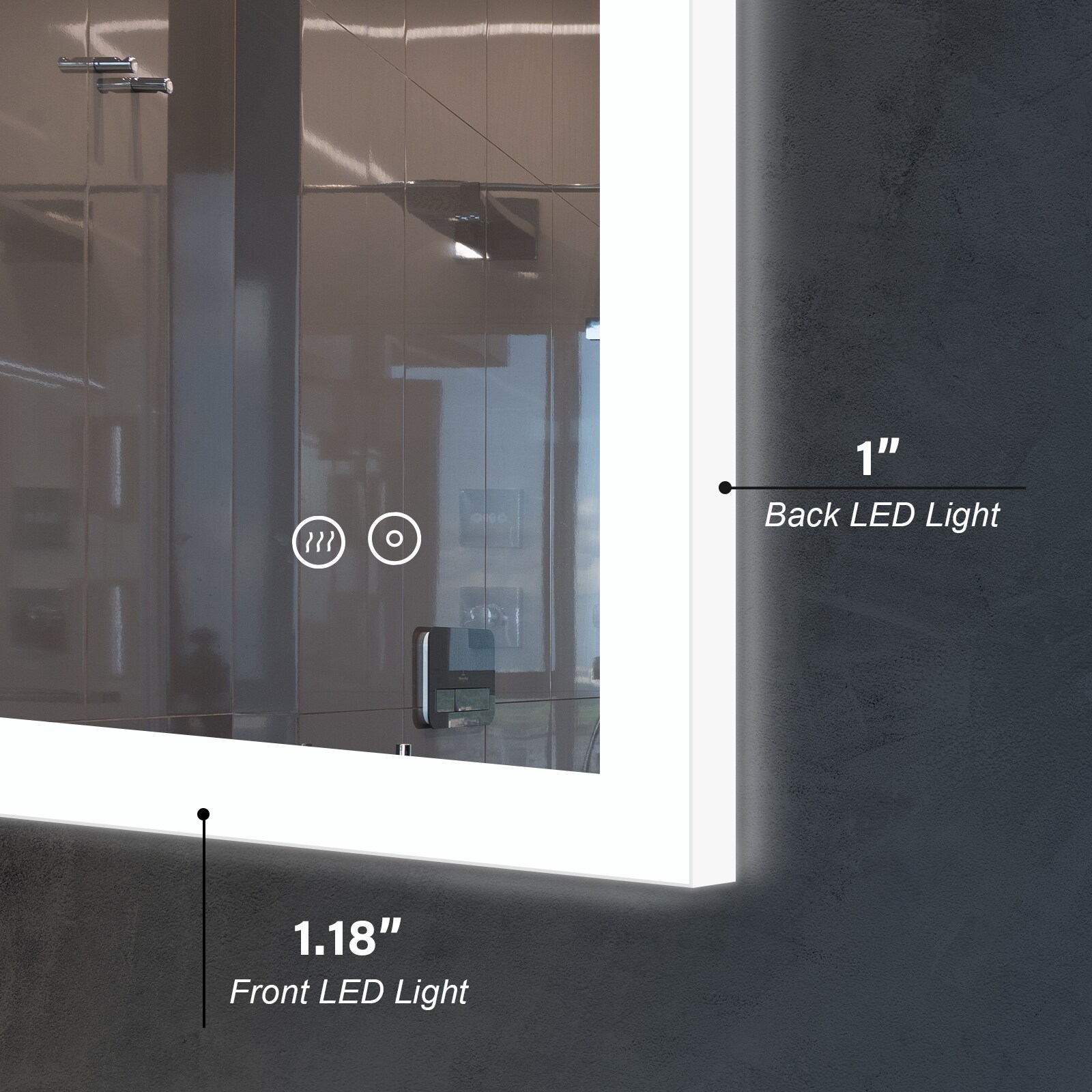 Forclover MRE-7GX4032 Framed-Bath-Mirrors - View #6