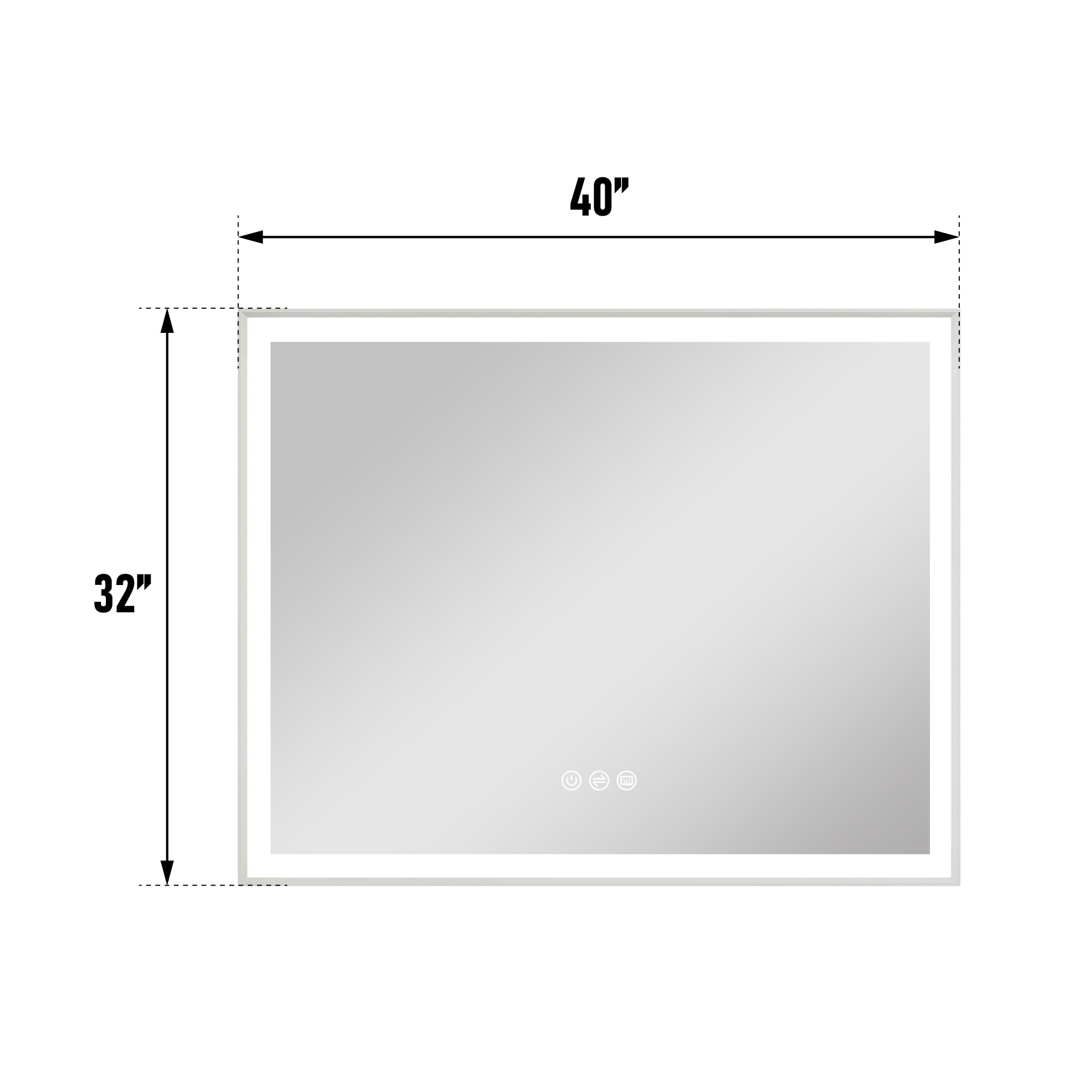 WELLFOR M1FM4032WT Framed-Bath-Mirrors - View #19