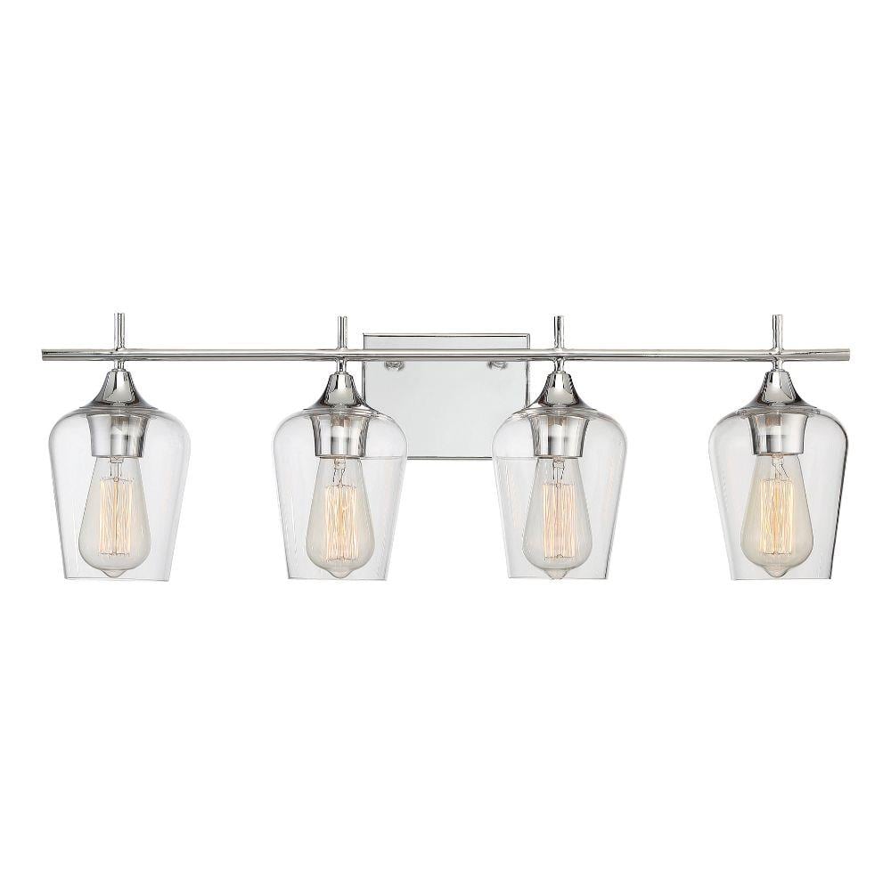  LW-SH514007 28.75-in 4-Light Polished Chrome Transitional Vanity Light Bar