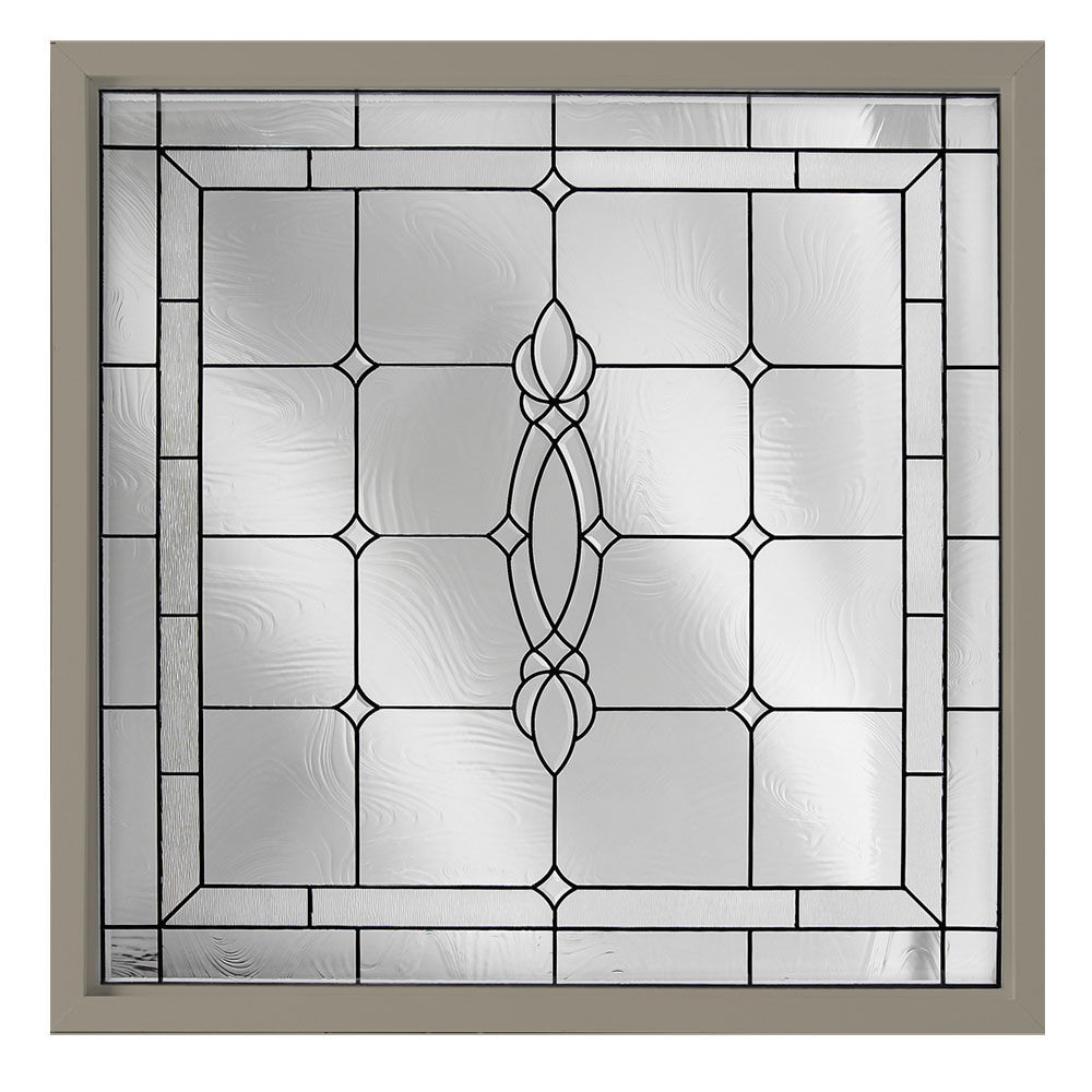 Hy-Lite DF4848CRFTDWV1500BL Craftsman Decorative Glass 47-1/2-in x 47-1/2-in Driftwood Square Accent Window