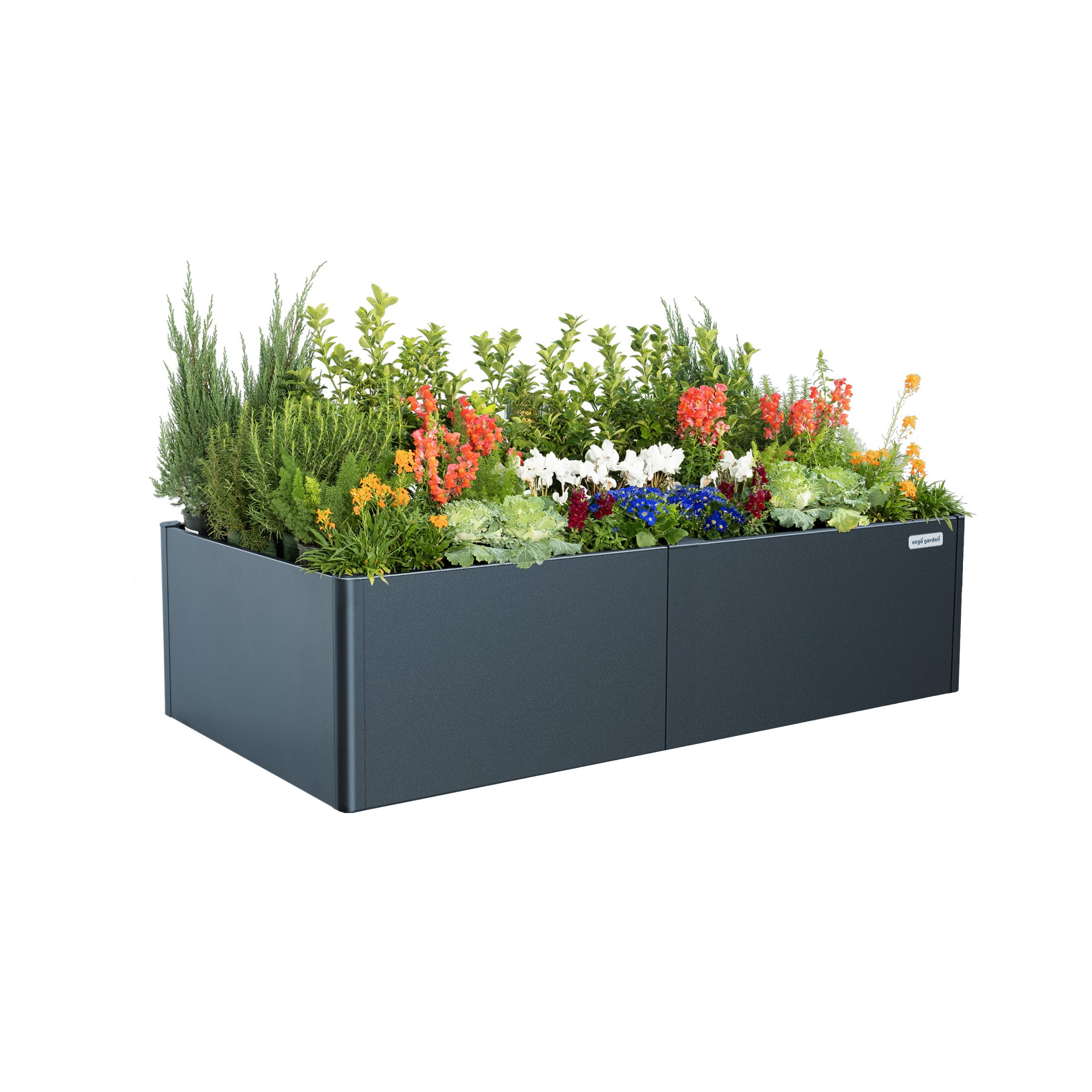 Vego Garden VBM4283BL 34-cu ft 42-in W x 83-in L x 17-in H Midnight Blue Galvanized Metal Raised Garden Bed