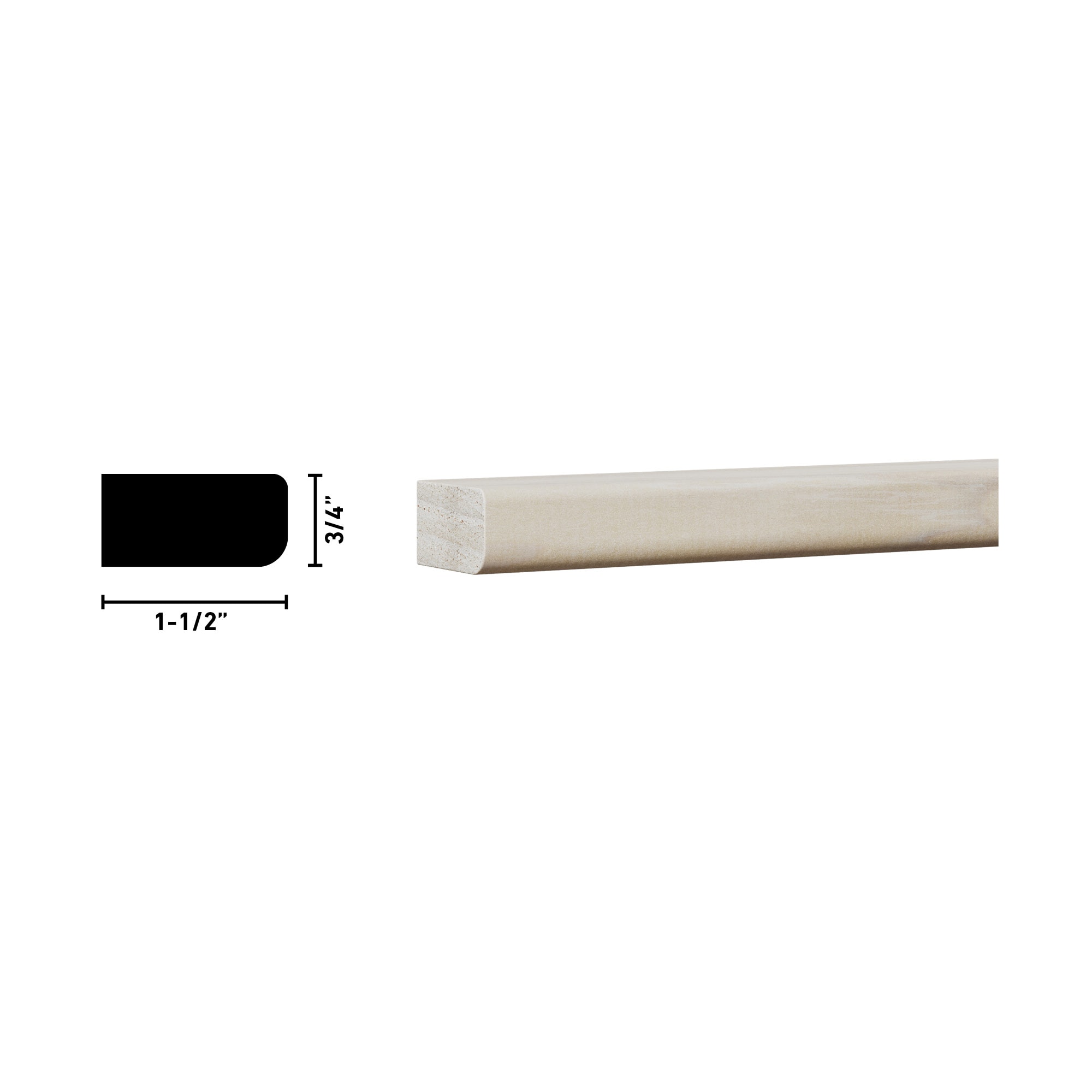 Ornamental Mouldings Arvato 3/4-in T x 1-1/2-in W x 7-ft 8-in L ...