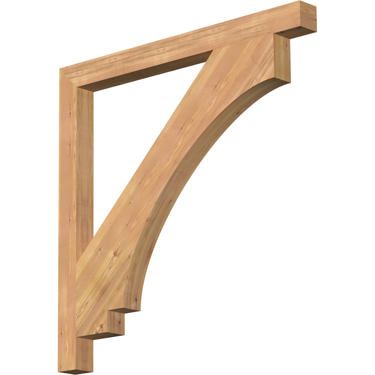Ekena Millwork BKT04X44X44IMP05SWR Imperial Block Smooth 3-1/2-in x 44-in x 44-in Western red cedar Brown Wood Standard bracket