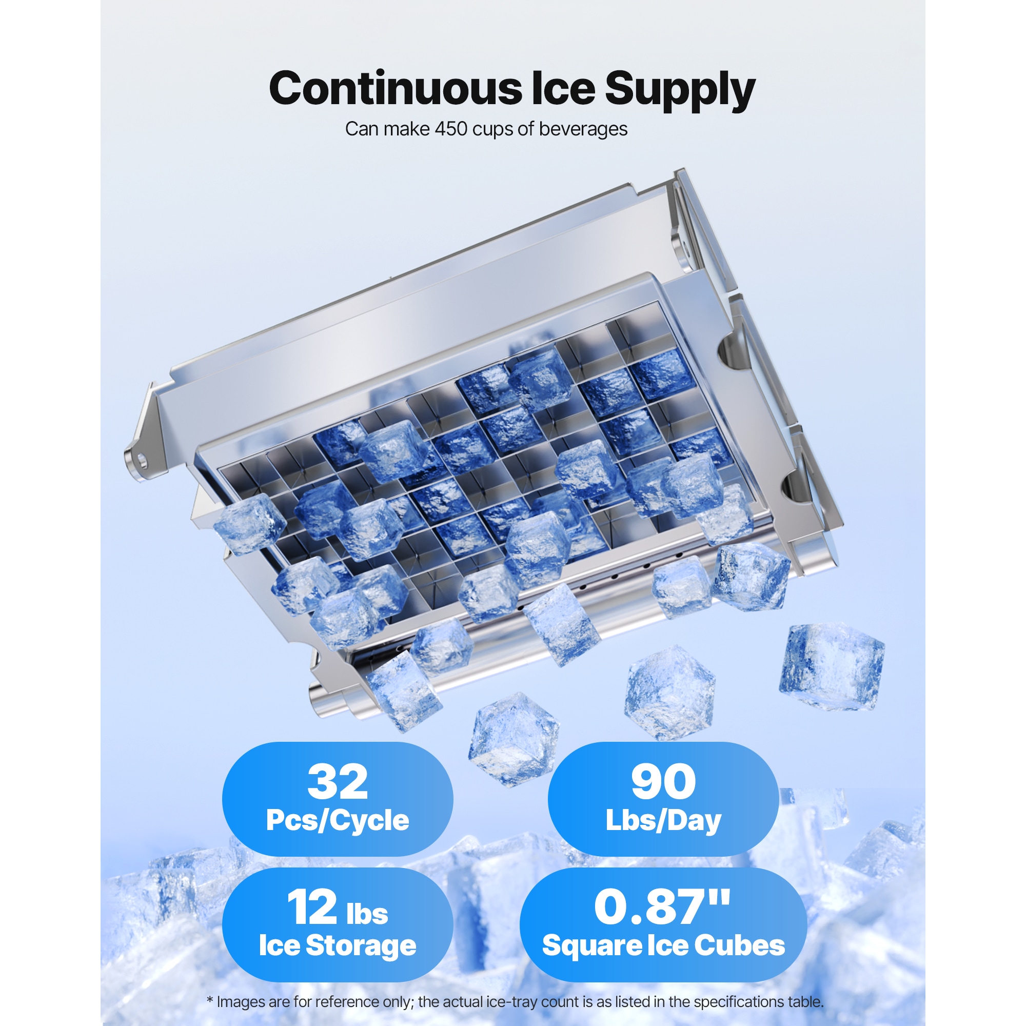 VEVOR SCSYYTSFBZBJ08894V1 Commercial-Ice-Makers - View #2