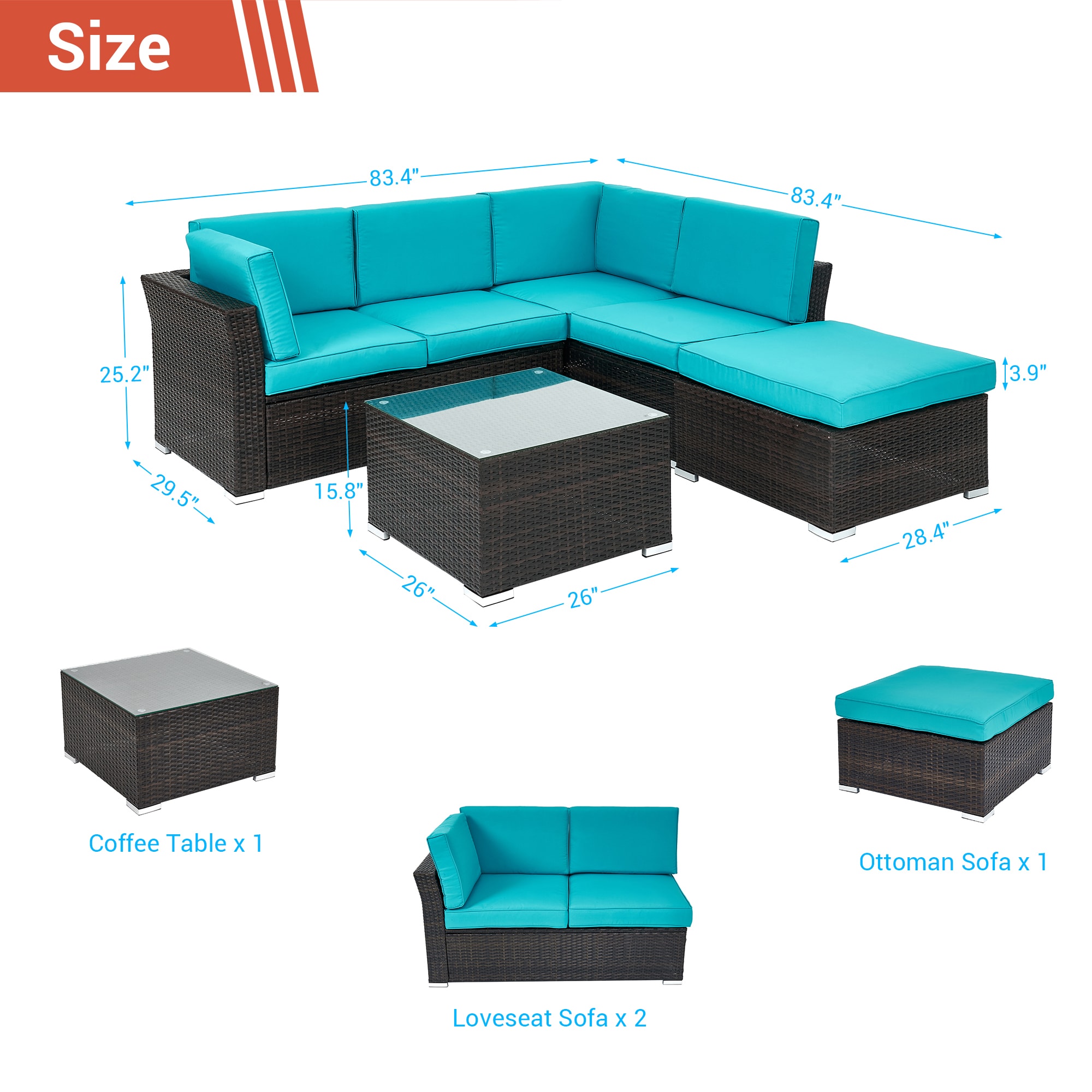 ACEGOSES LW-HSF200L Patio-Conversation-Sets - View #3