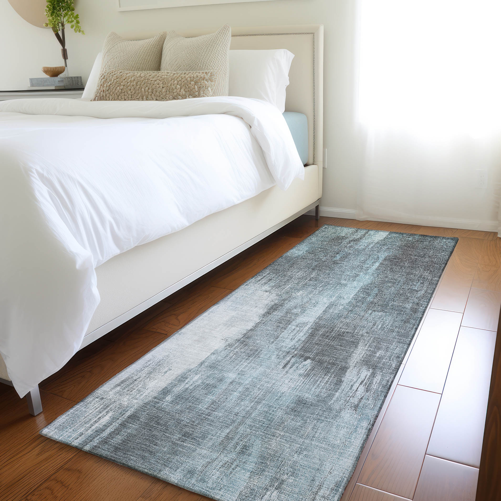 Addison Rugs ACN567TE2X8 Chantille ACN567TE 2 x 7 (ft) Polyester Teal Rectangular Indoor/Outdoor Geometric Machine washable Area rug