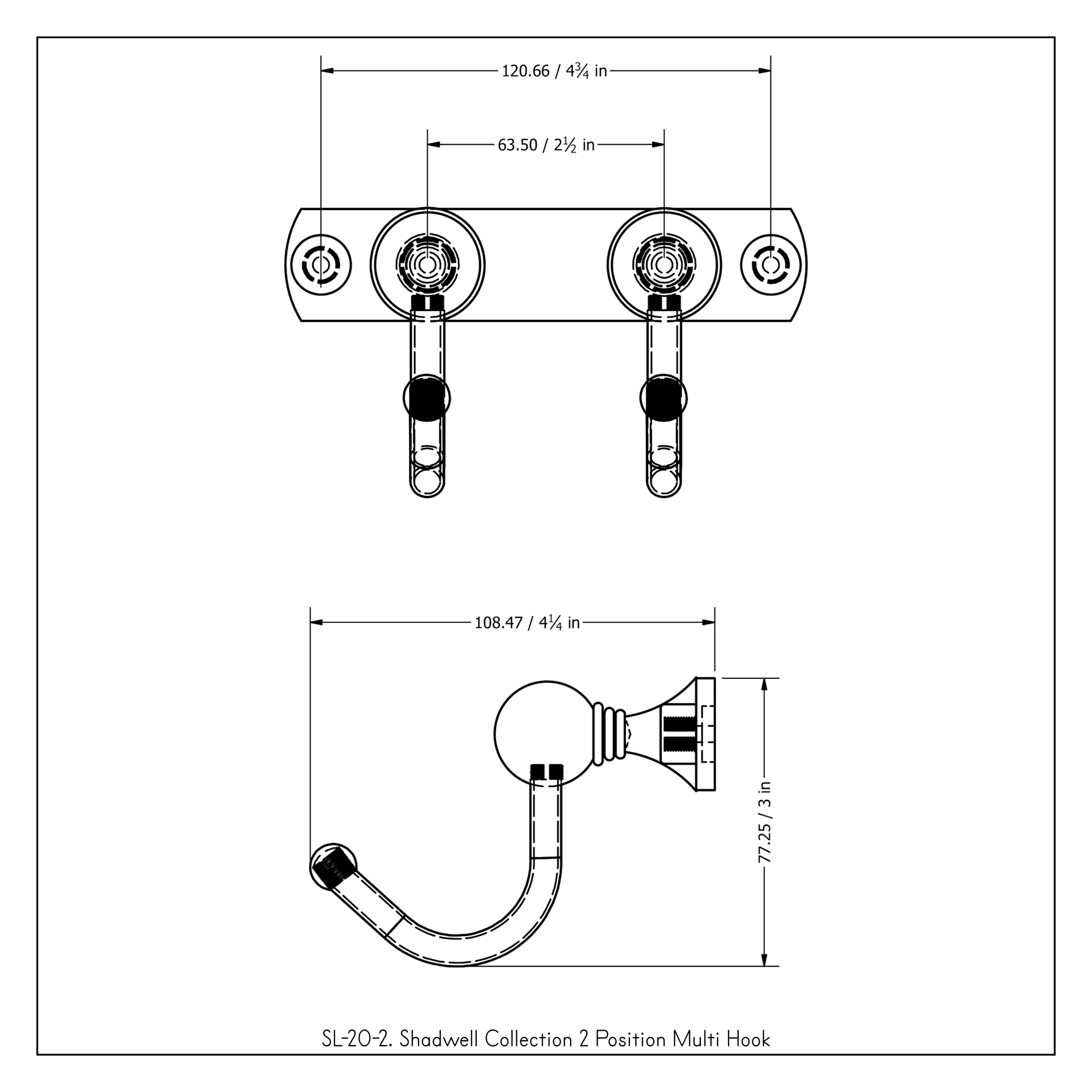Allied Brass SL-20-2-SCH Robe-Hooks - View #3