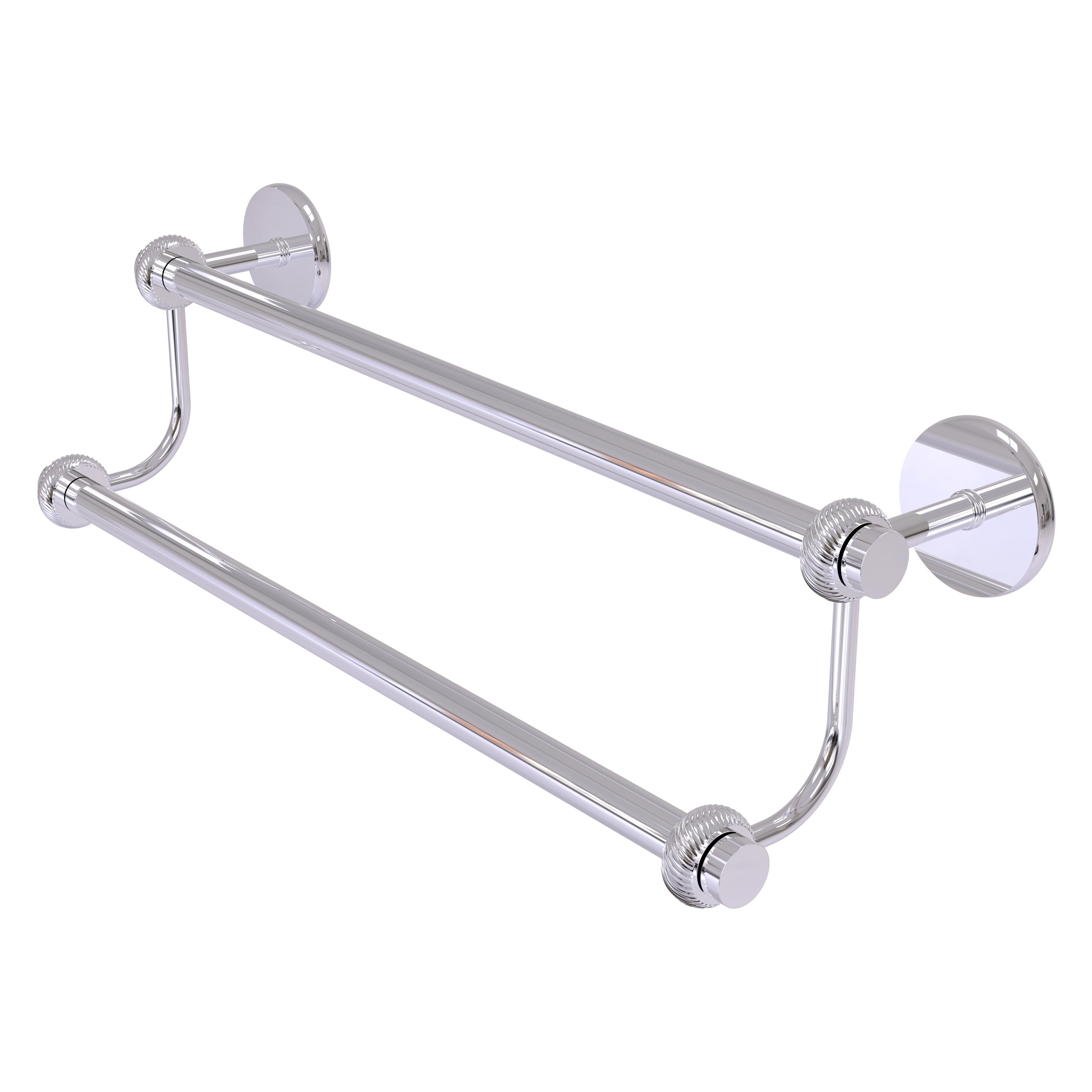 Allied Brass 7272T/18-PC Satellite Orbit Two 18-in double Polished Chrome Wall mount Double Towel Bar