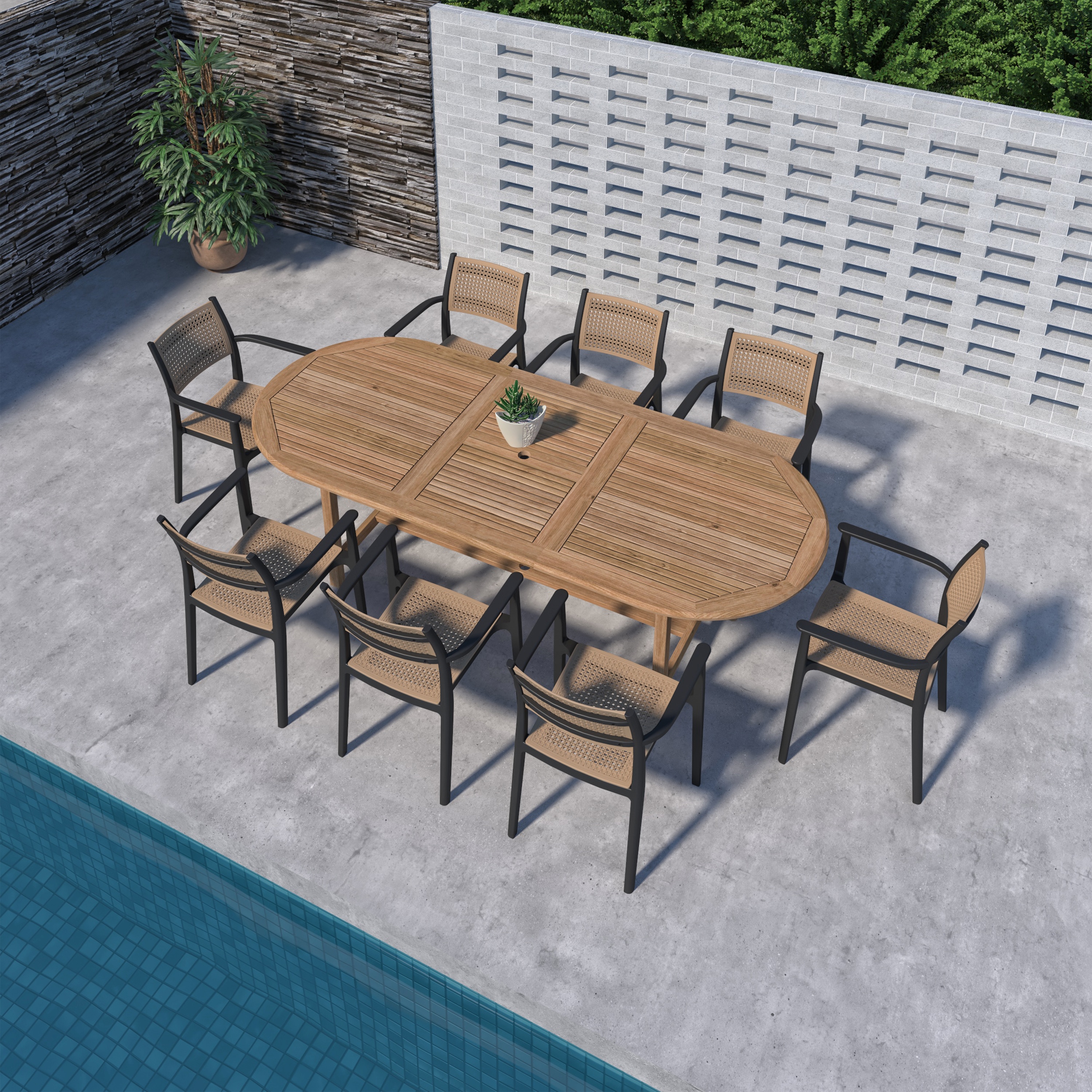 Amazonia LWS-DIANOV-8-ARU BK Patio-Dining-Sets - View #2