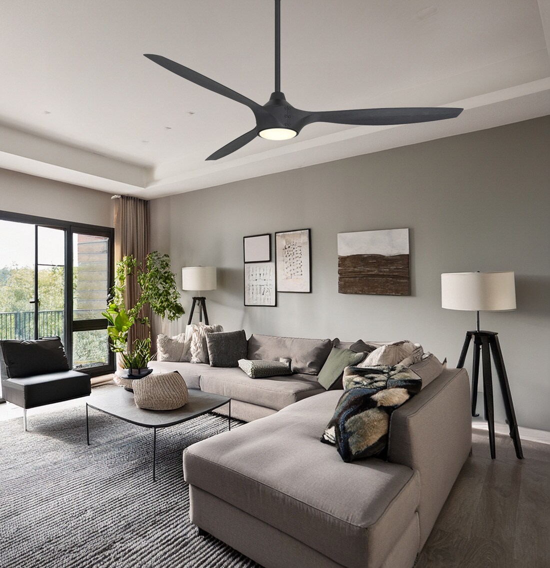 Minka Aire F762L-CL/SSB Ceiling-Fans - View #3
