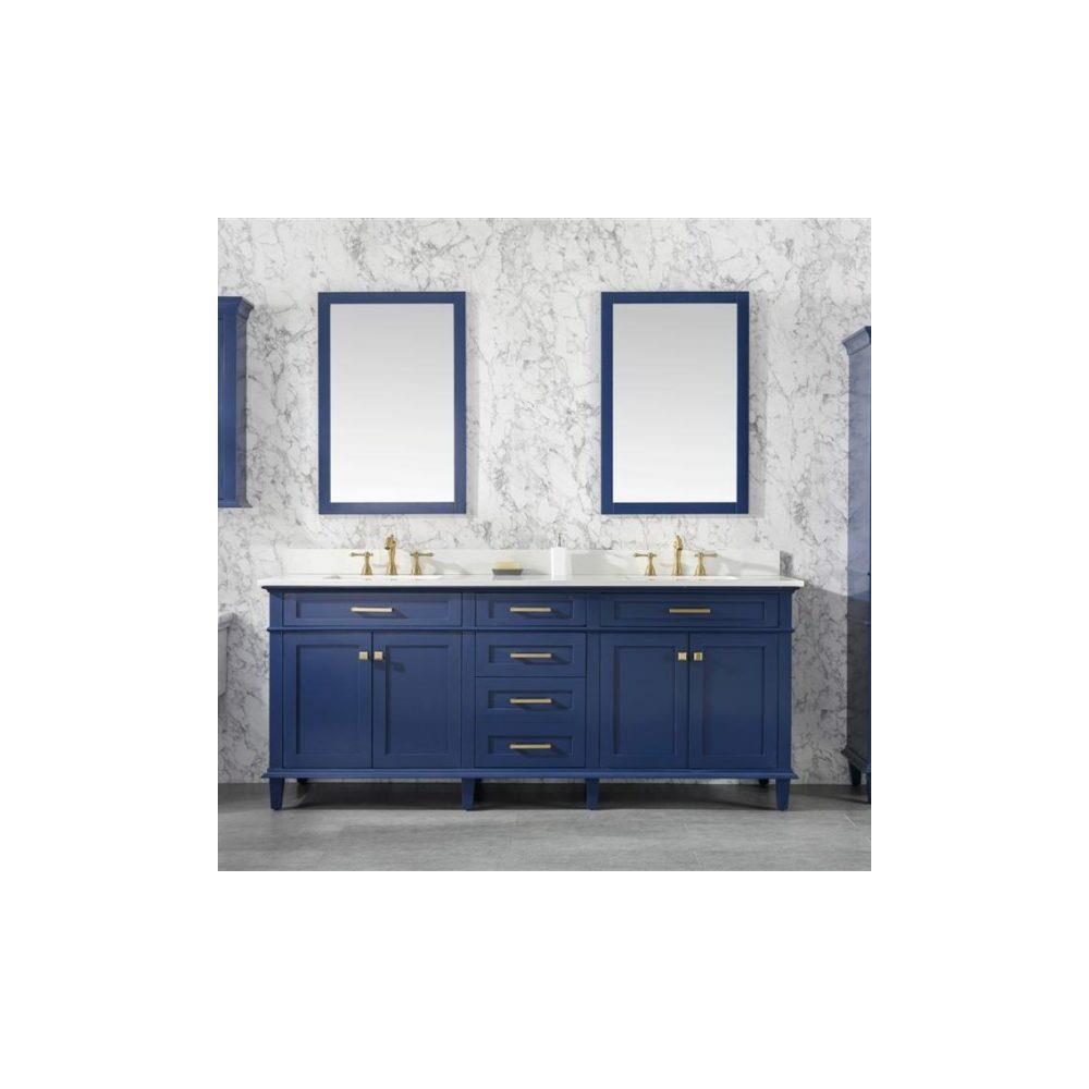 Legion Furniture 60 in. Blue Finish Double Sink Vanity with