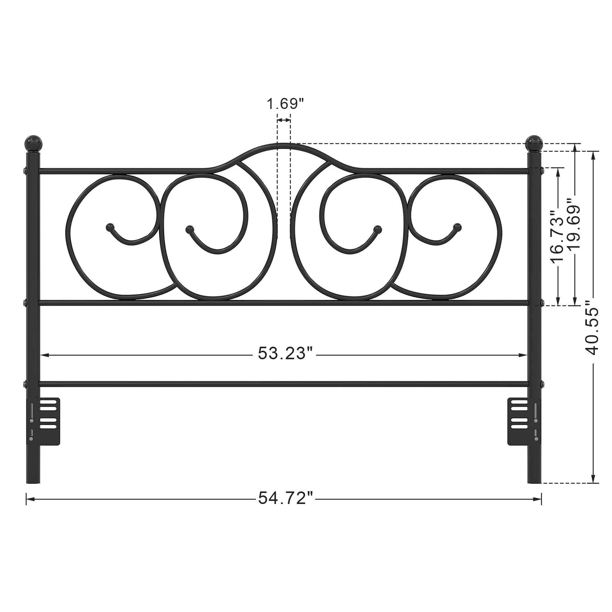 Vecelo LOE-HF03-BLK Upholstered-Headboards - View #3