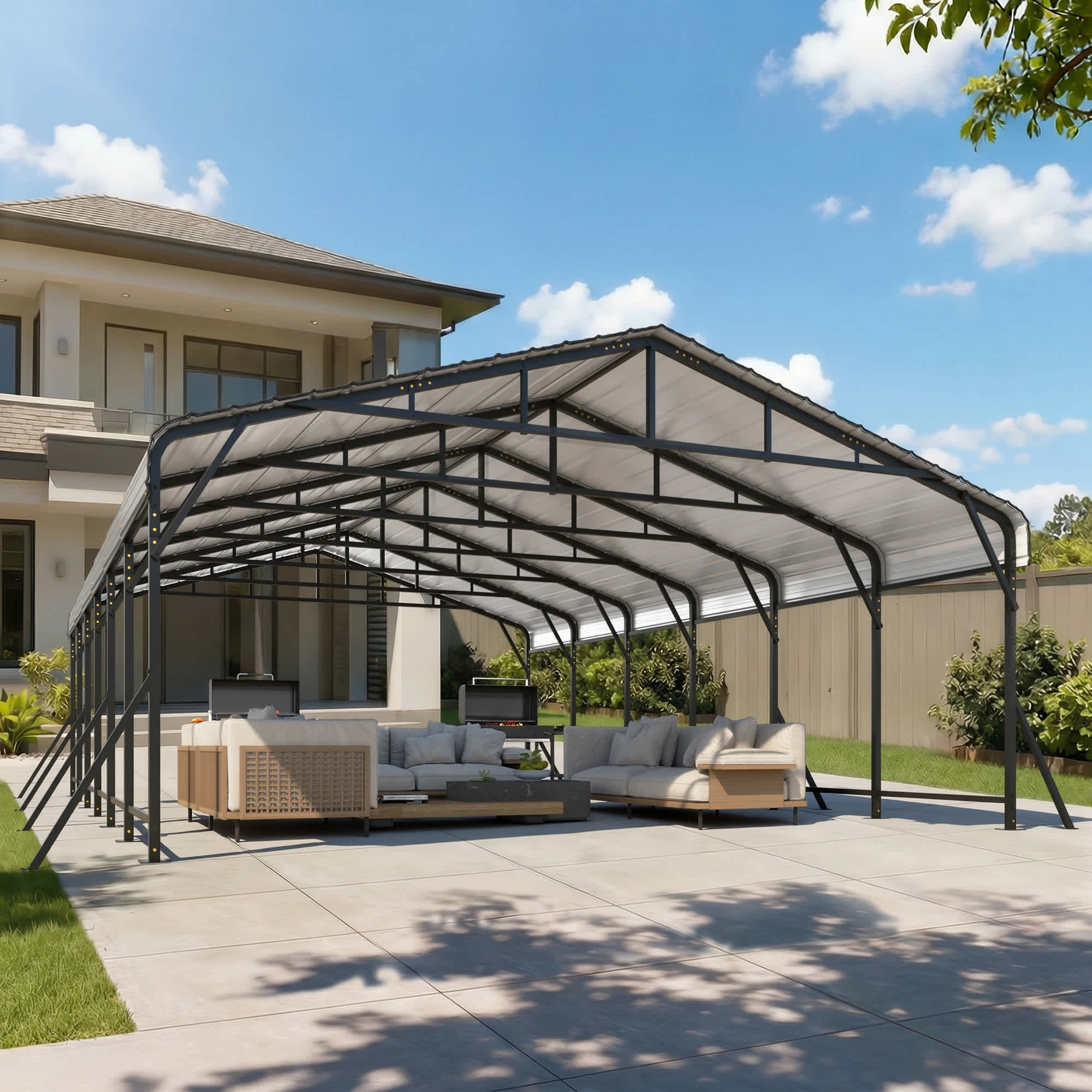 U-HOMY YY-289GY-OT Carport-Covers - View #7
