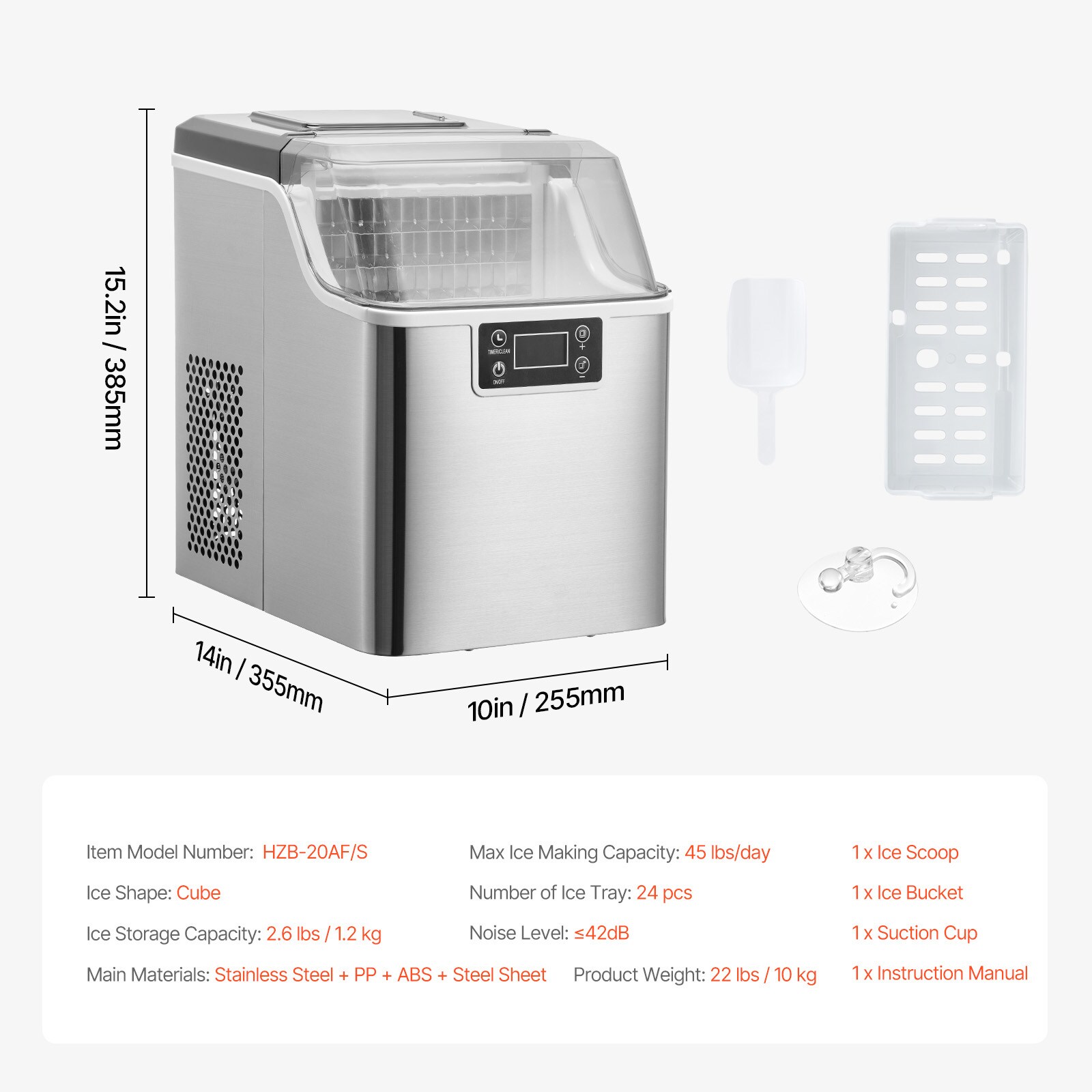 VEVOR ZDBTMSZB33LBSD7FDV1 Ice-Makers - View #8