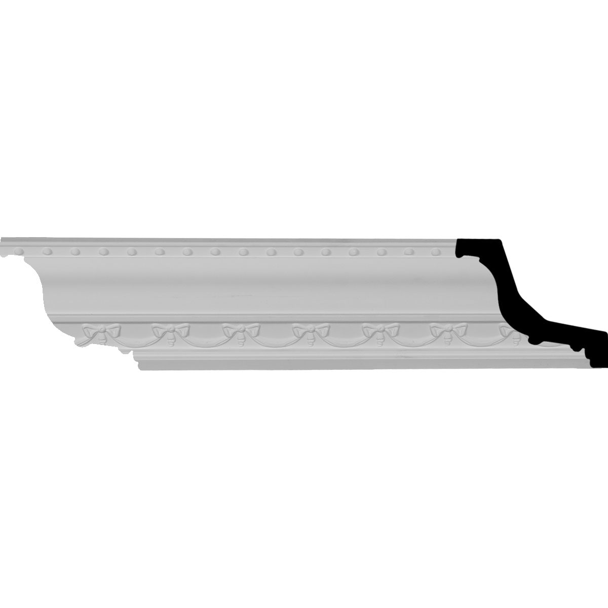Ekena Millwork 686299 Federal 2-3/8-in x 7-ft 10-1/2-in Primed Urethane 686299 Crown Moulding 12 -Pack
