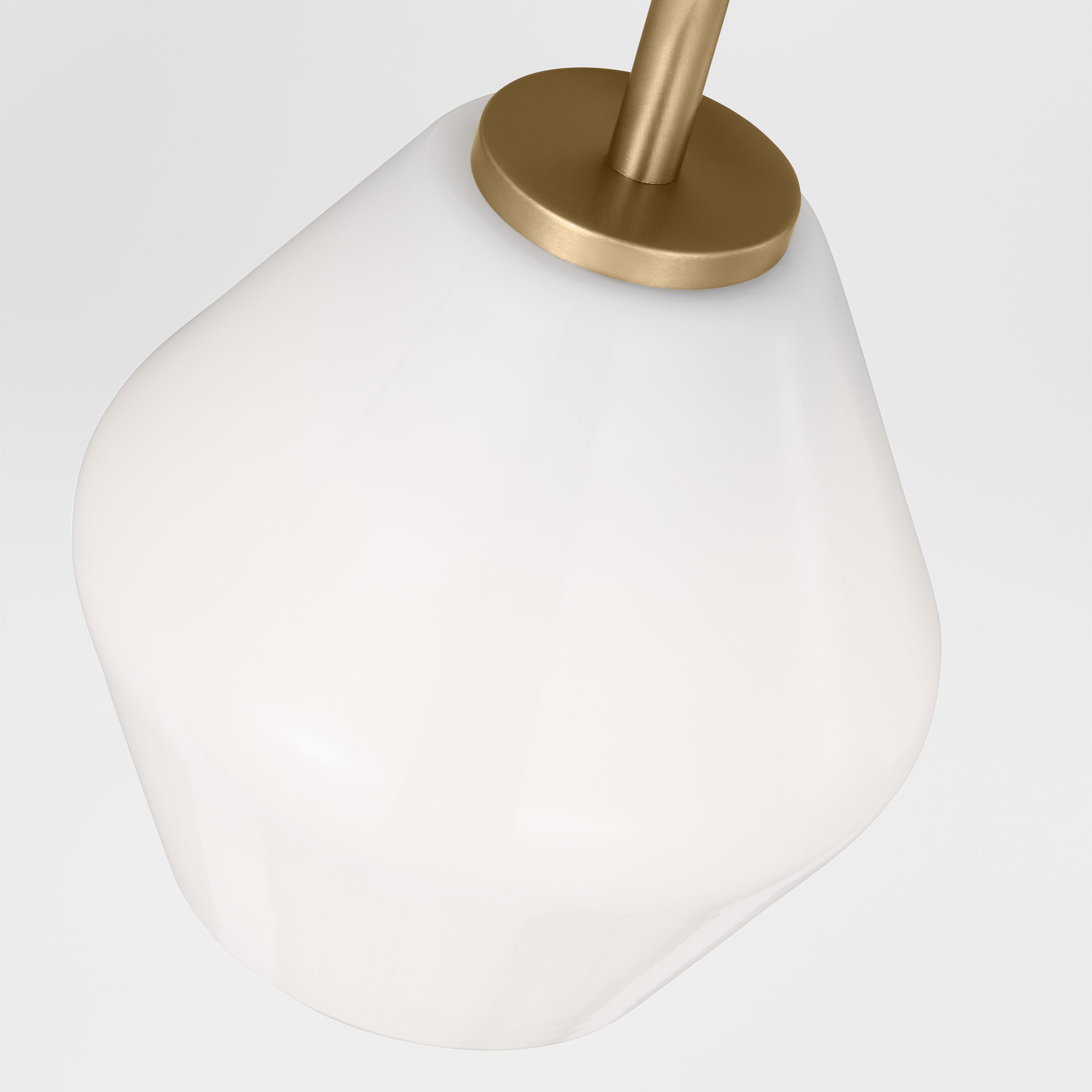 Satin Brass 3-Light Dimmable Vanity Light with White Hexagonal Shades