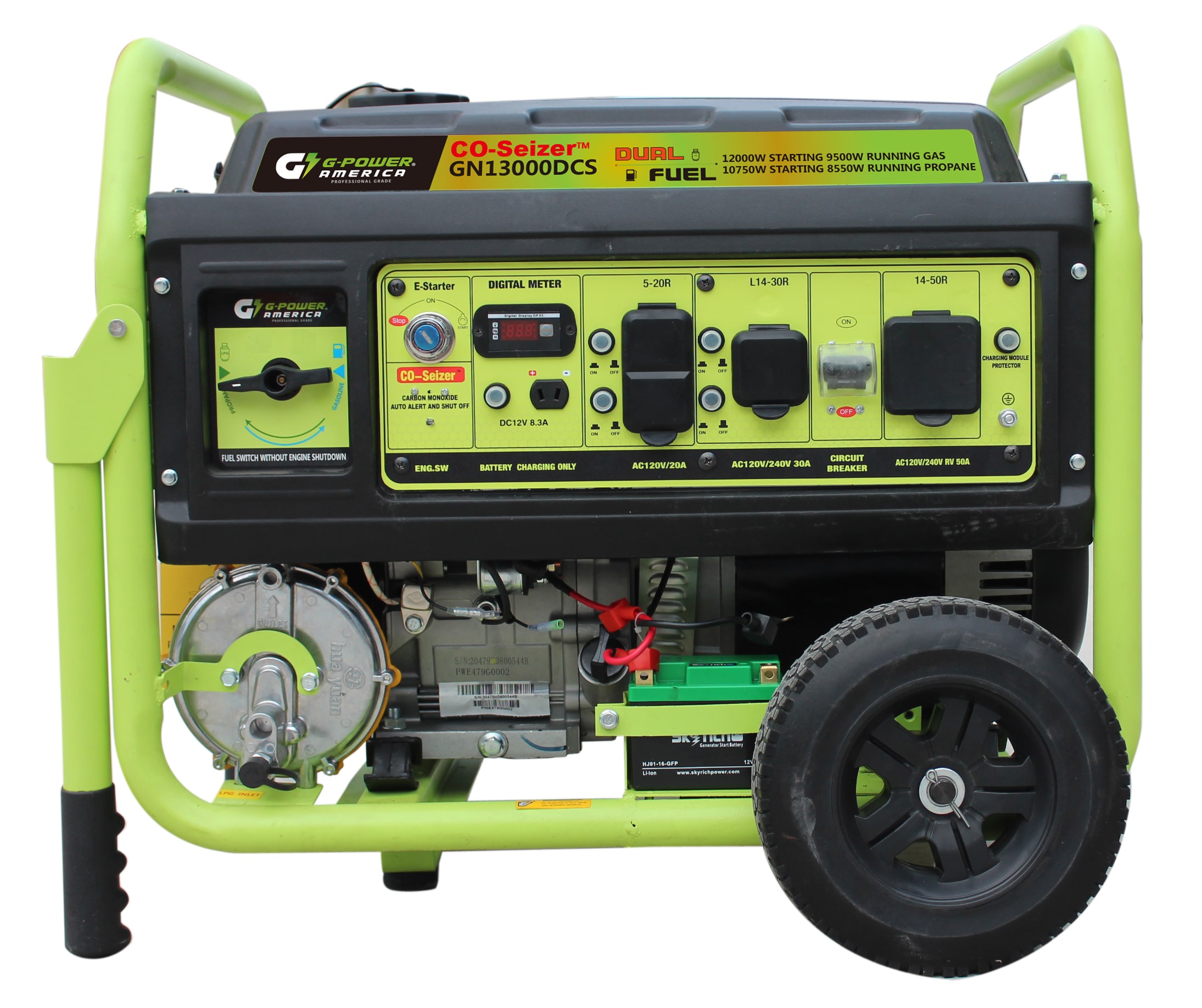 Green-Power America 10500-Watt Dual Fuel (Gasoline/Propane) Portable  Generator