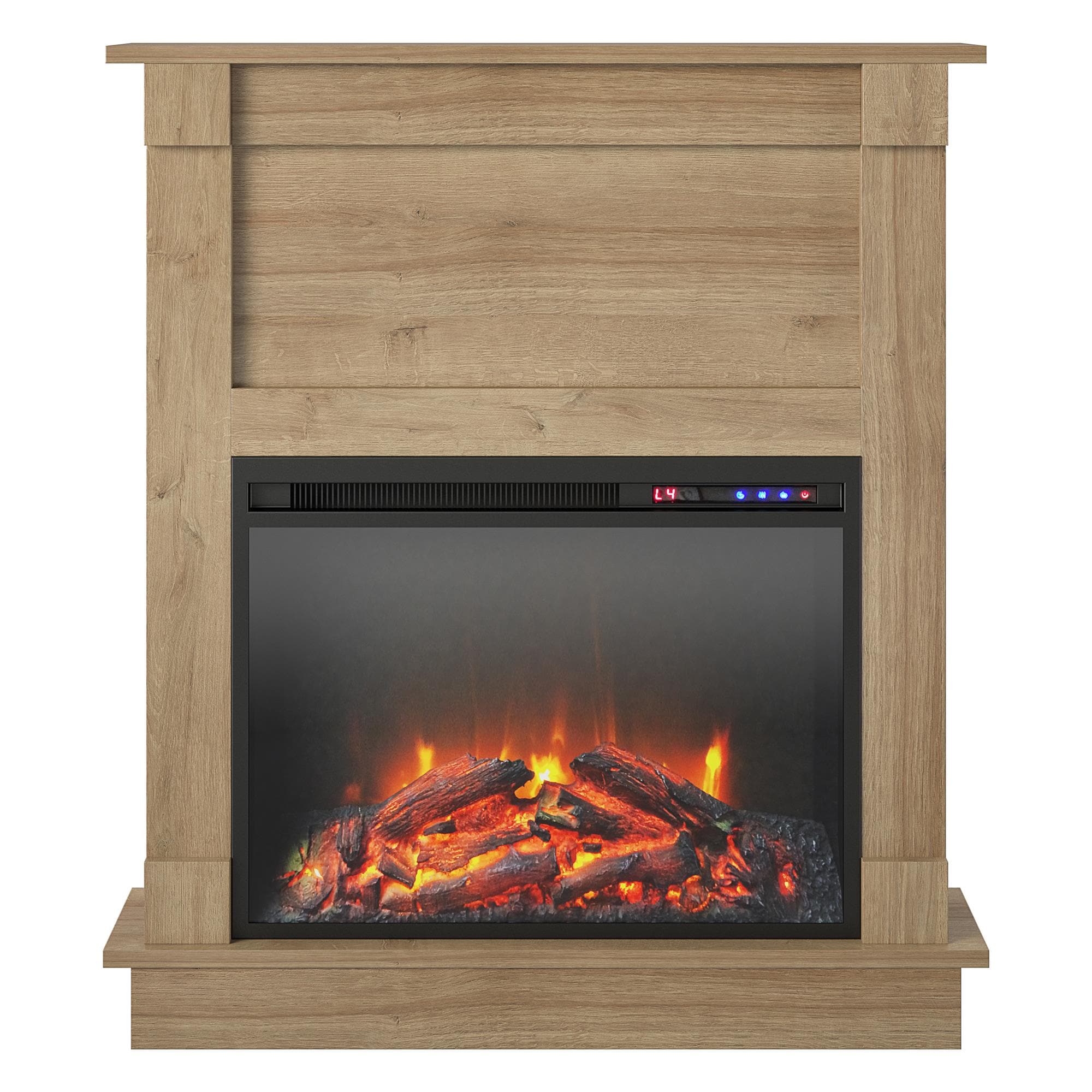 Ameriwood Home 31.65-in W Natural Fan-forced Electric Fireplace 4216348COM Sansujyuku sansujyuku.com