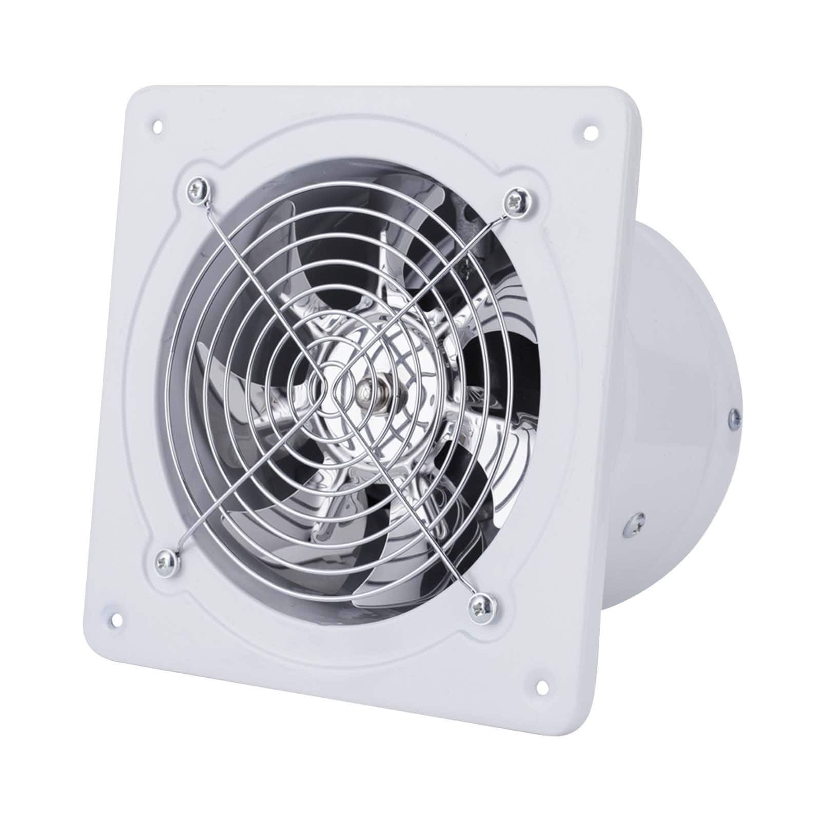 AKSCYZM  8 Inch Exhaust Fan Wall Mounted Ventilation Extractor Fan 110V Square Blower for Kitchen Bathroom Laundry Room Metal Cover Overheat