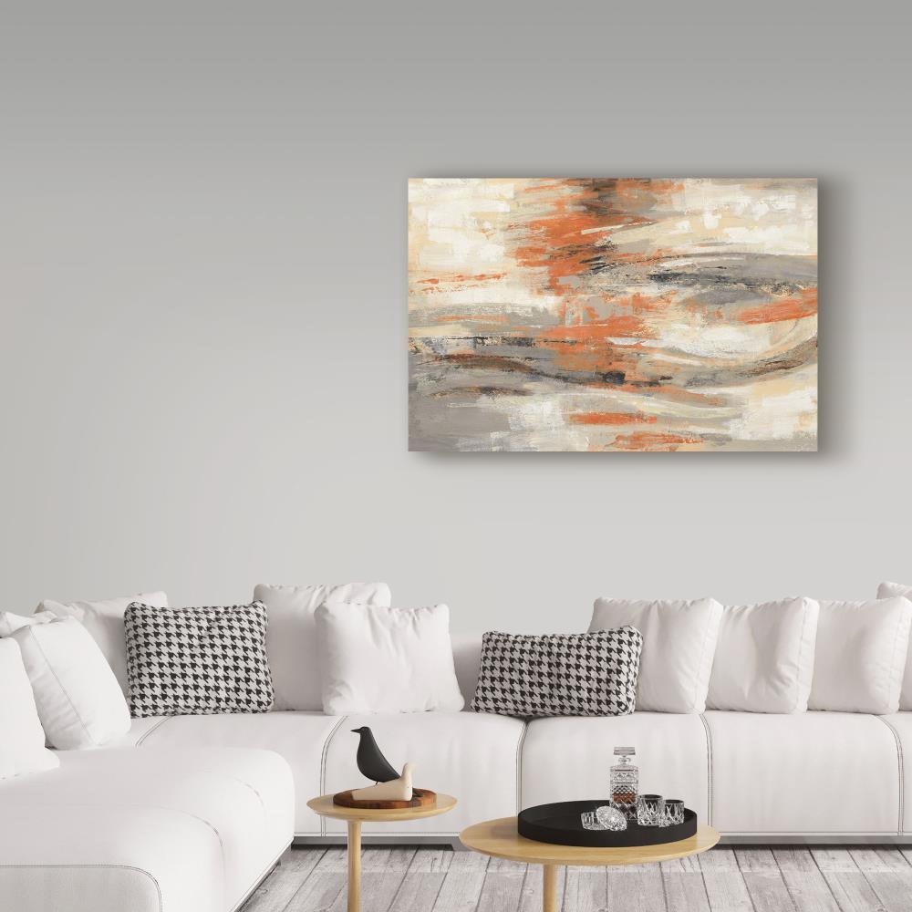 Trademark Fine Art WAP06853-C1219GG Silvia Vassileva "Golden Dust Crop Orange" 12x19 Canvas Art Silvia Vassileva Multicolor 12-Inches H x 19-Inches W Abstract Canvas Print