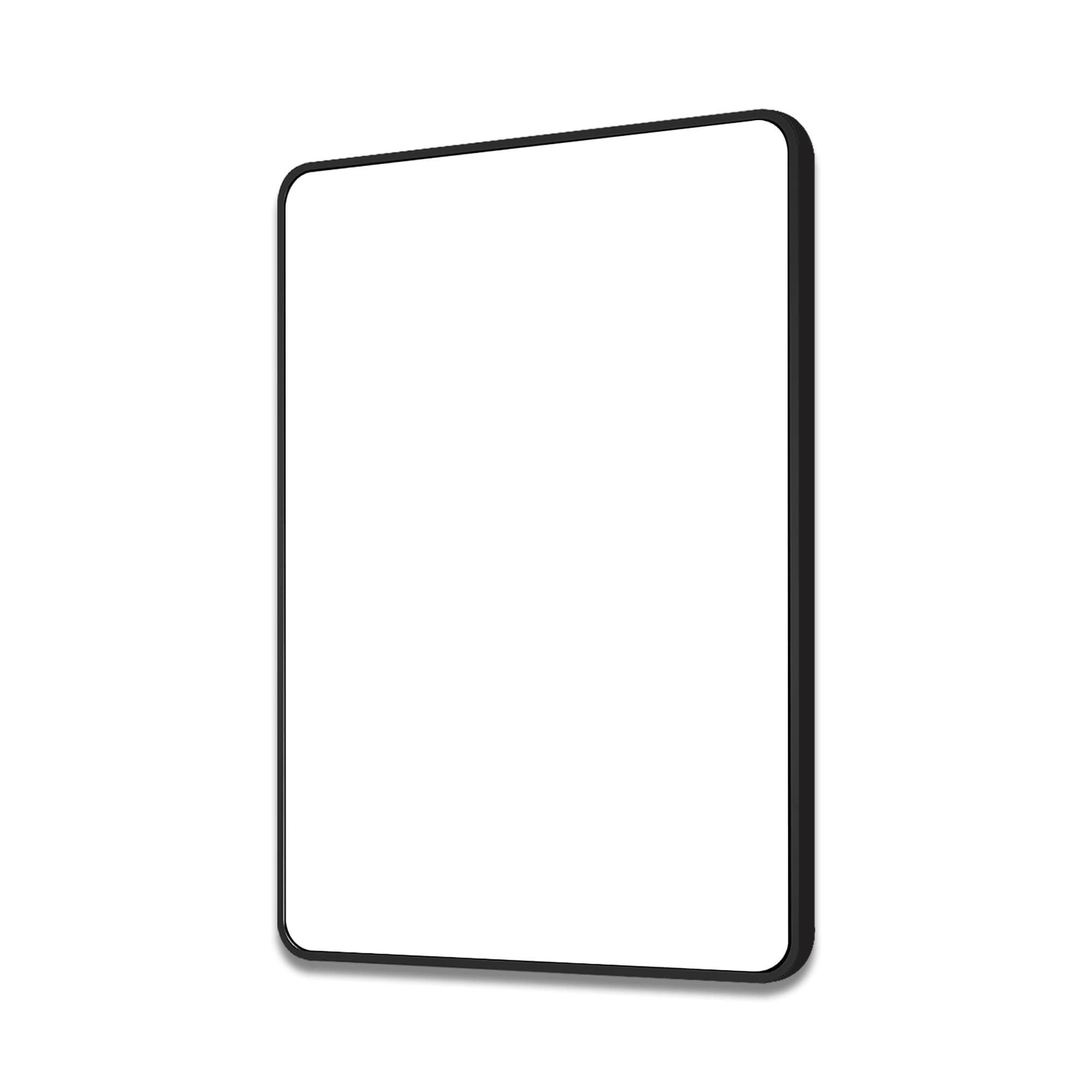 WELLFOR GIJ-MR01-2430BK 24-Inches x 30-Inches Framed Rectangle Bathroom Vanity Mirror ( Black )
