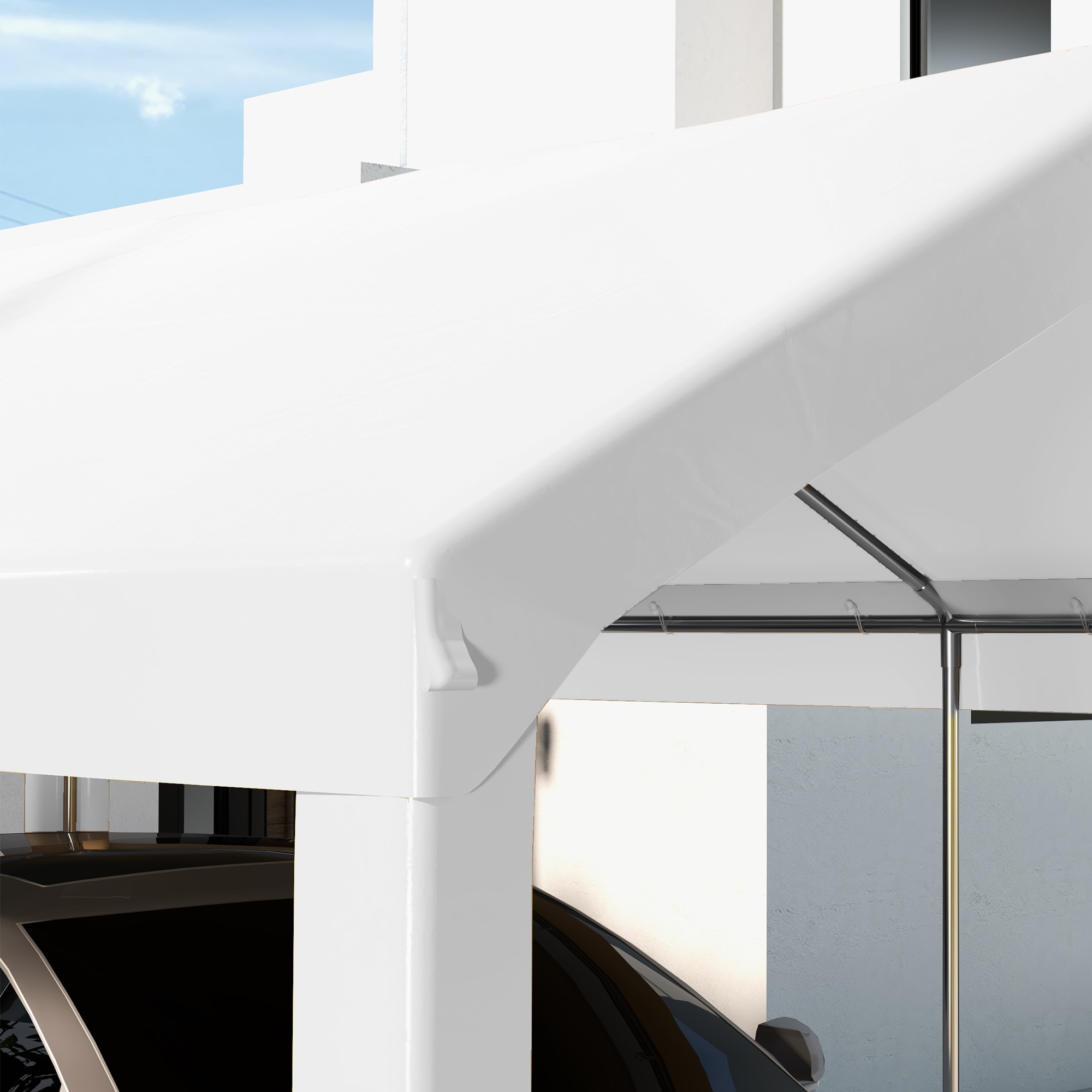 Outsunny 84C-447V00WT Carport-Covers - View #7