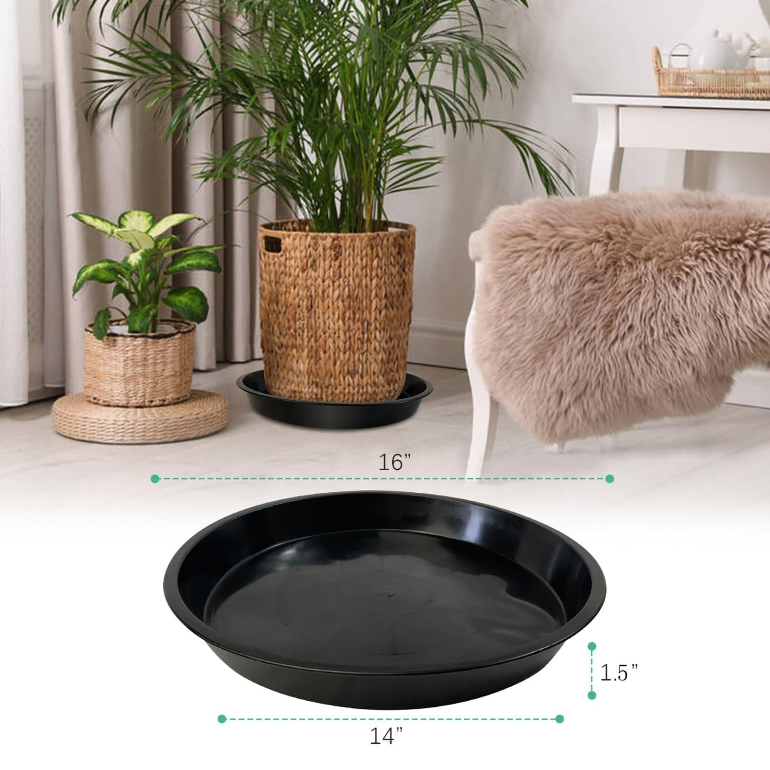 Angel Sar L2ZQYA430SAU16 Plant-Saucers - View #3