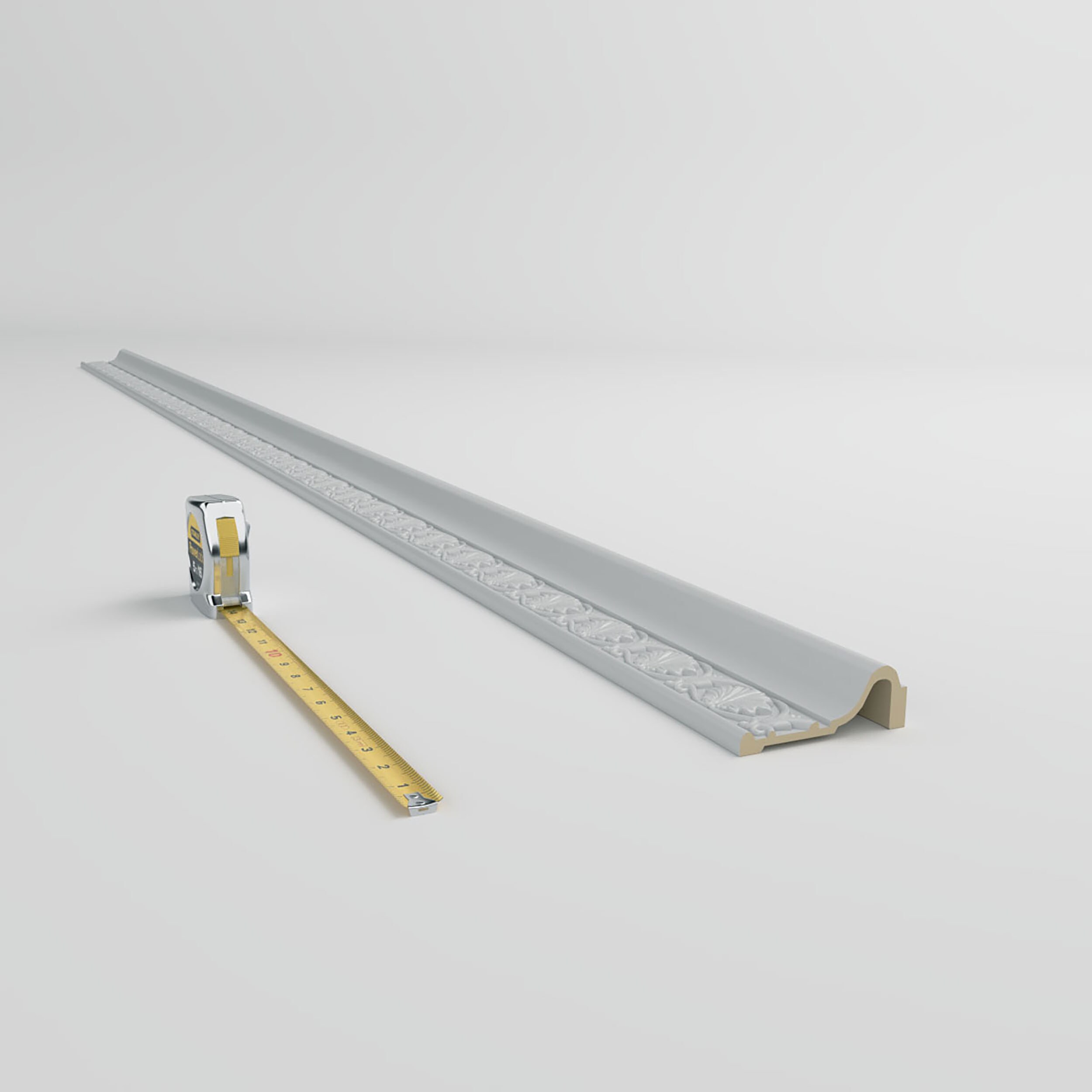 Ekena Millwork 4"H x 1 3/8"P x 94 1/2"L, (3" Repeat), Emily Chair Rail