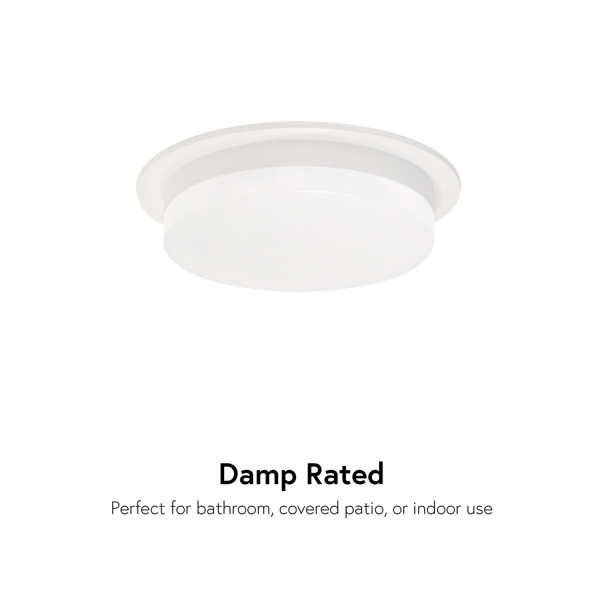 Stockton Slim White Aluminum LED Flush Mount for Indoor/Outdoor