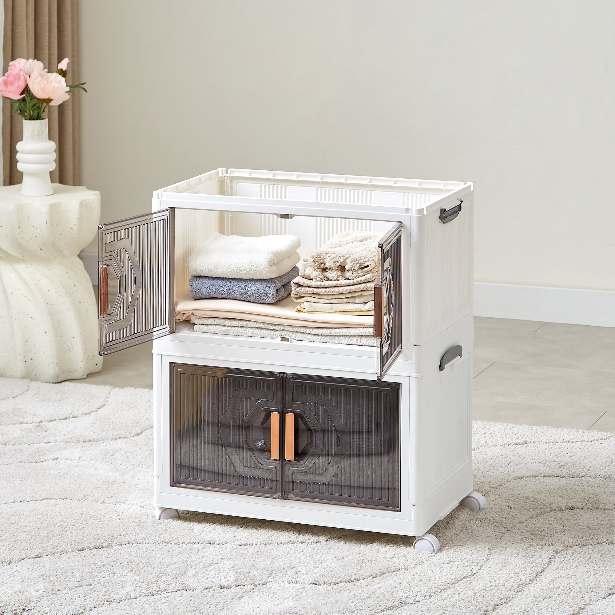 Vecelo LOE-SBWL01-WHT Bins-Baskets - View #2