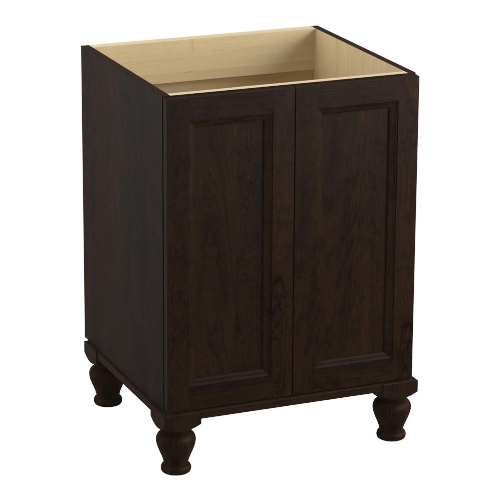 KOHLER Damask 24in Claret Suede Bathroom Vanity in the