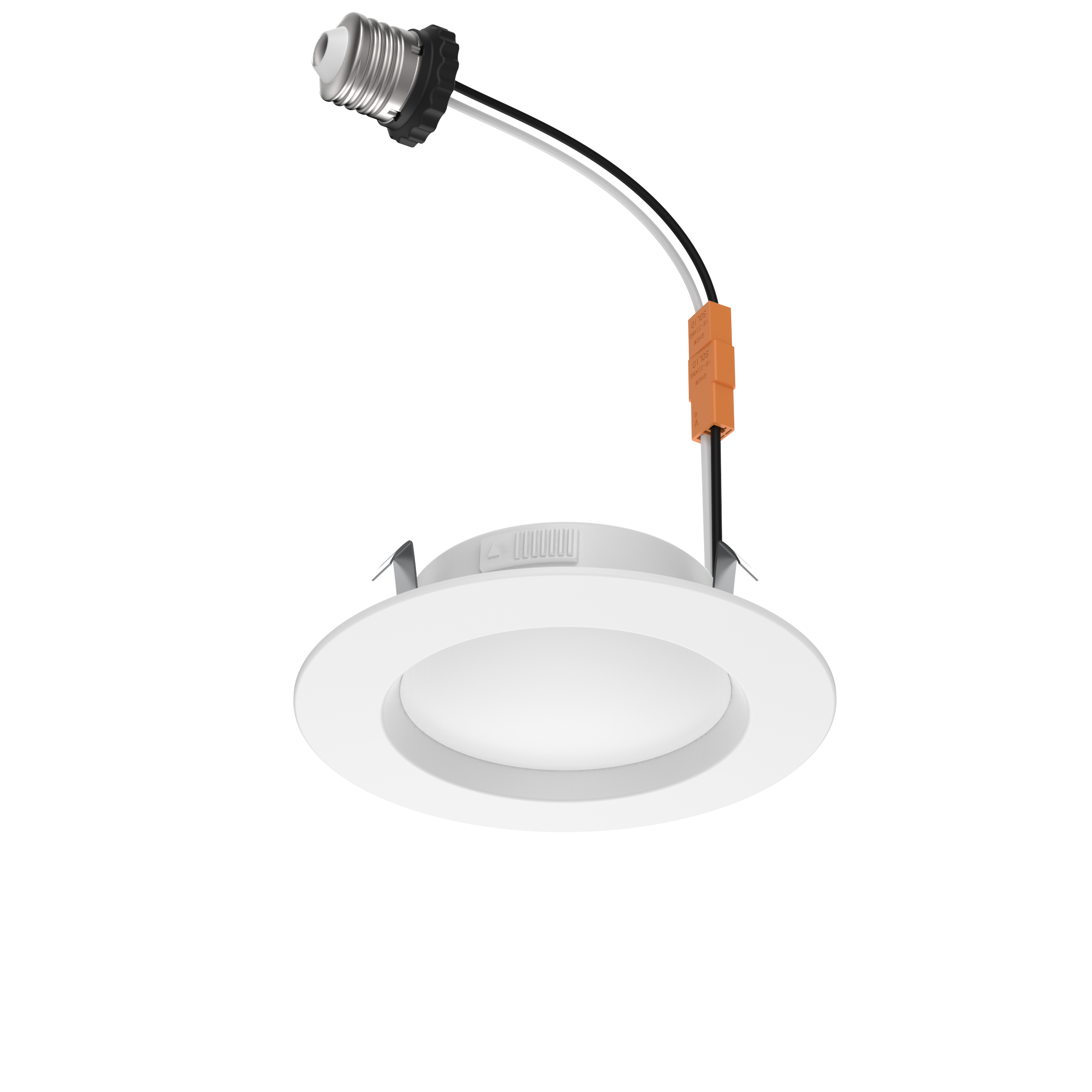 Utilitech MQTL1282-L45K9027 White 4-in 450 -Lumens Switchable white Round Dimmable LED Wet rated Recessed Downlight