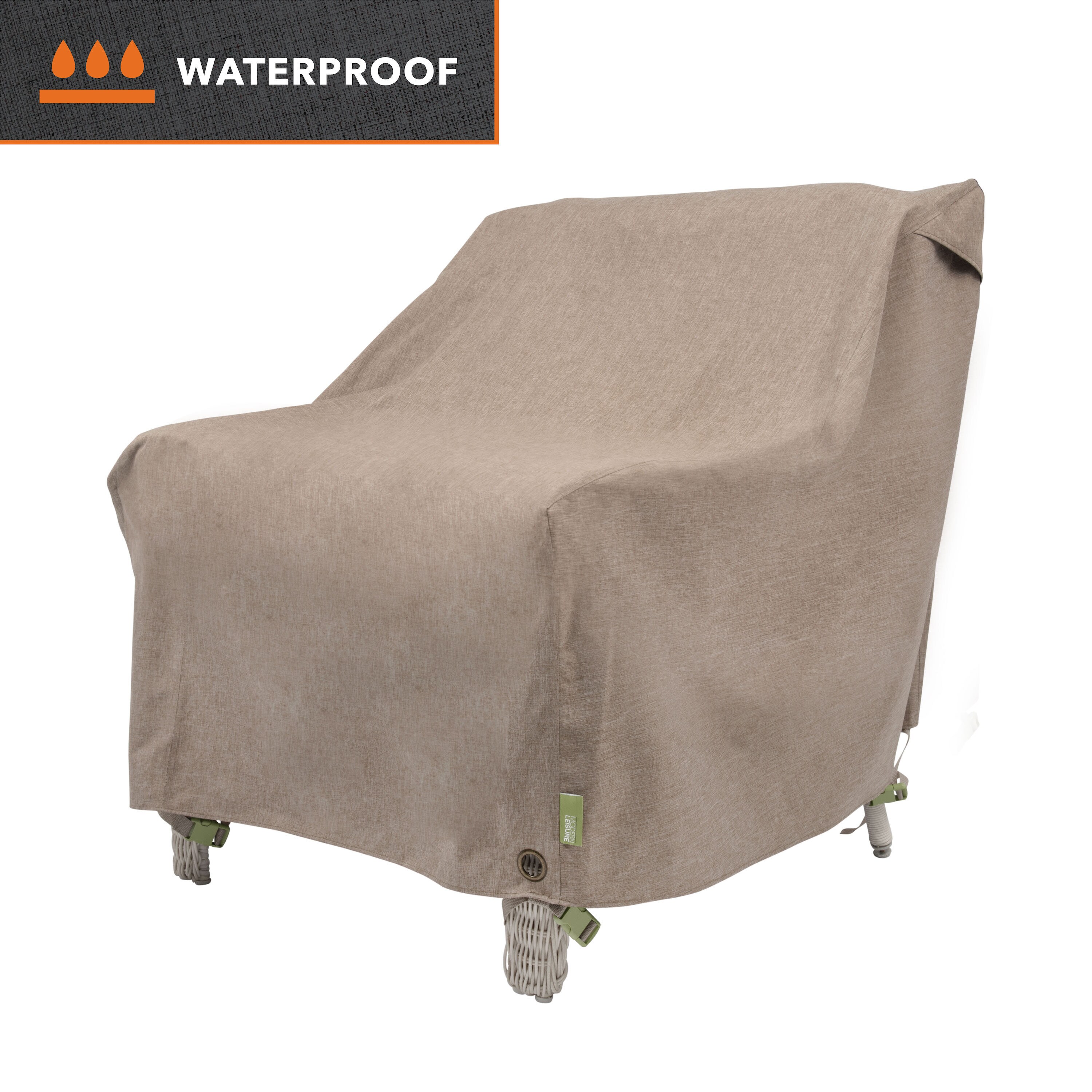 Sandstone Waterproof Patio Lounge Chair Covers, Set of 2