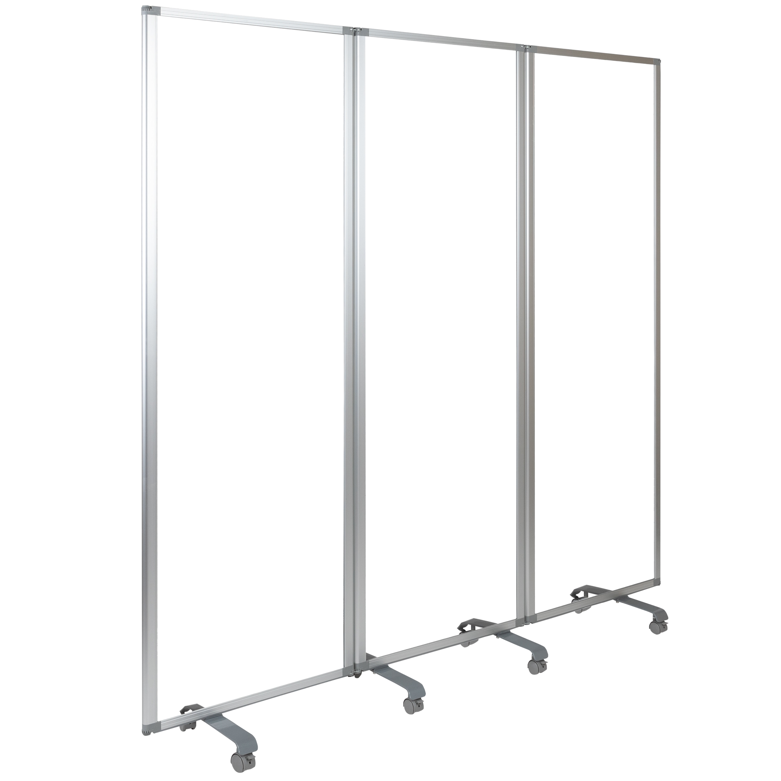 10'W x 6'H Clear Acrylic Folding Mobile Room Divider
