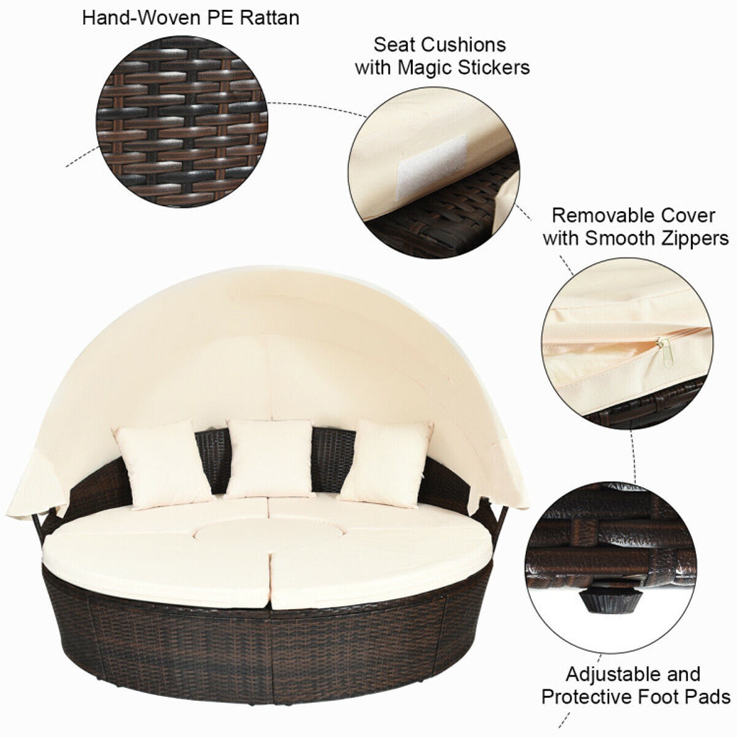 Dimakai DK-TOP-23AAA Patio-Sofas-Daybeds - View #6