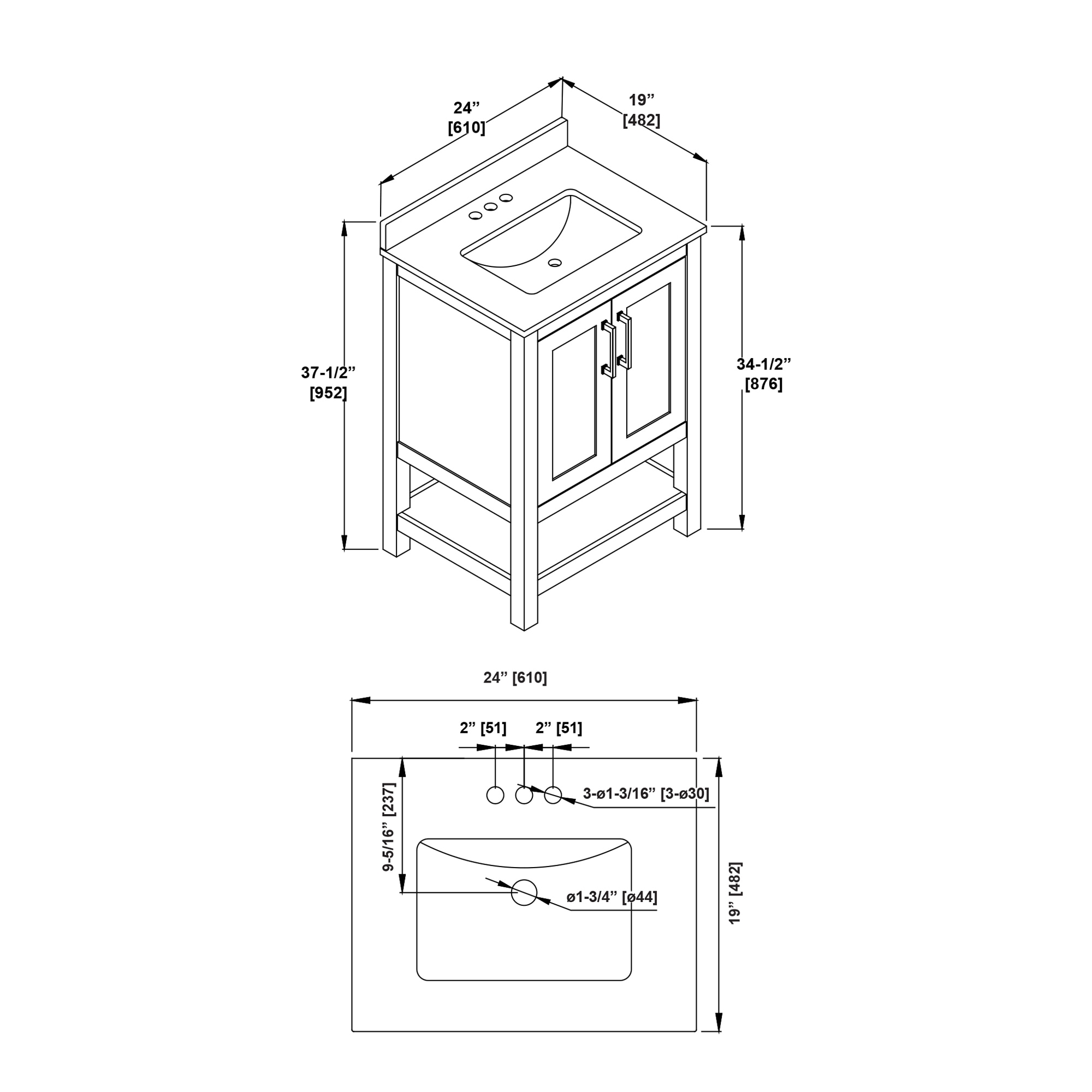 OVE Decors 15VVAR-ALBU24-038 Bath-Vanity-Combo - View #3