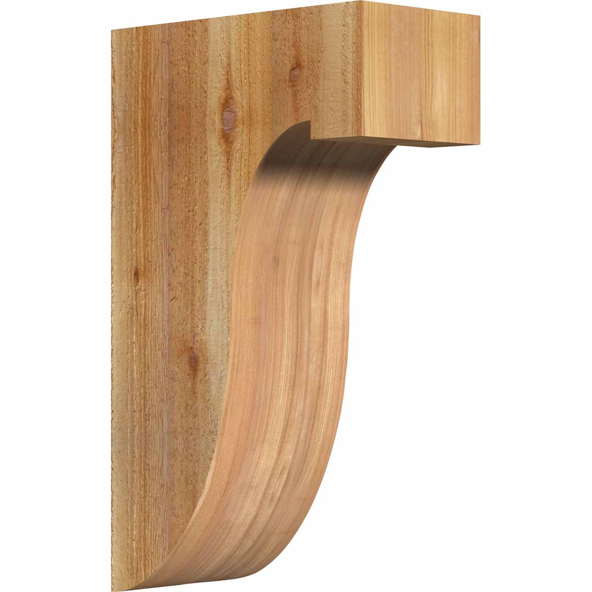 Ekena Millwork COR06X12X20DEL00RWR 6-in x 12-in x 20-in Del monte Unfinished Western red cedar Wood Paintable/Stainable Corbel