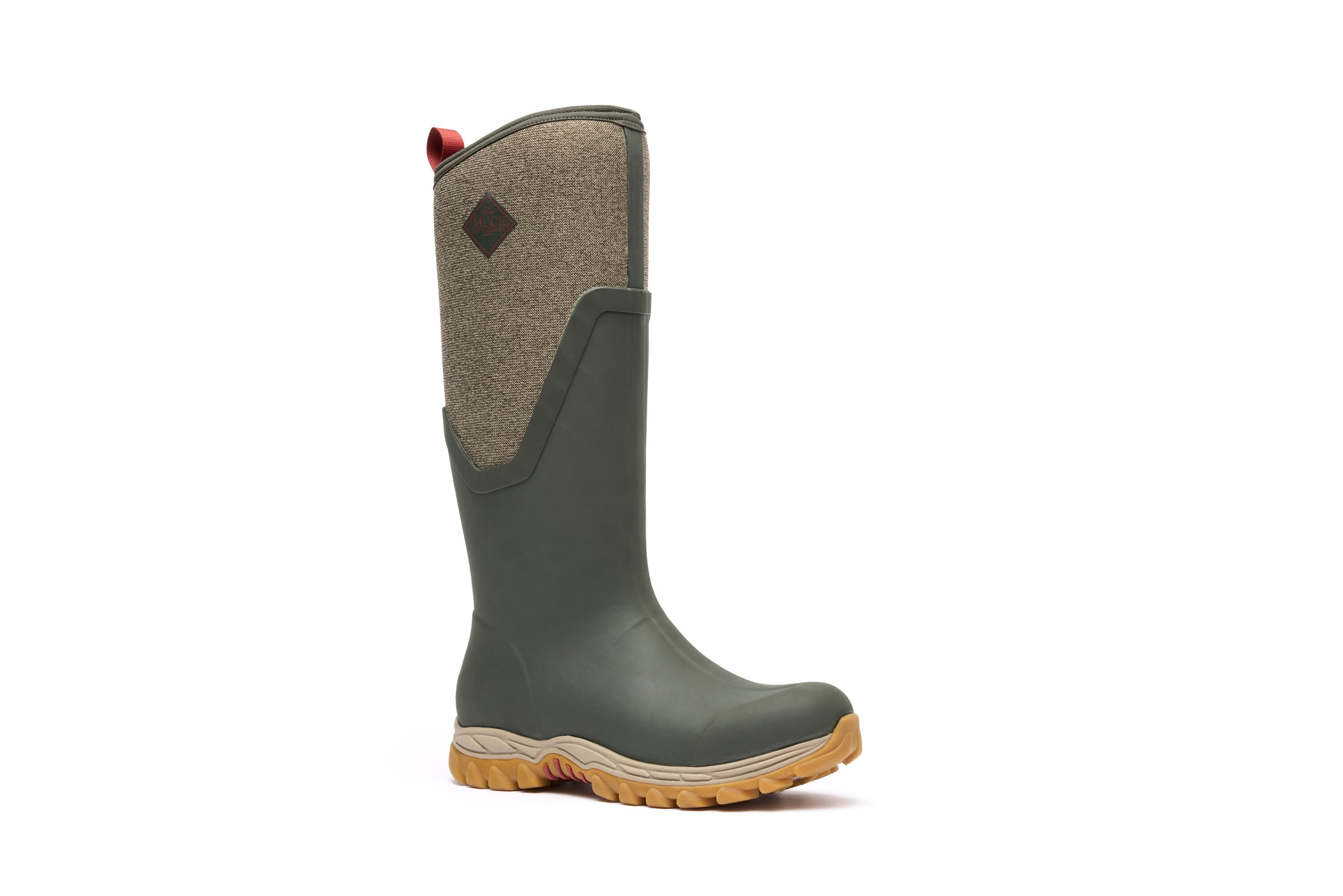 The Original Muck Boot Company Women s Olive Herringbone Waterproof Rubber Boots Size 7 Medium