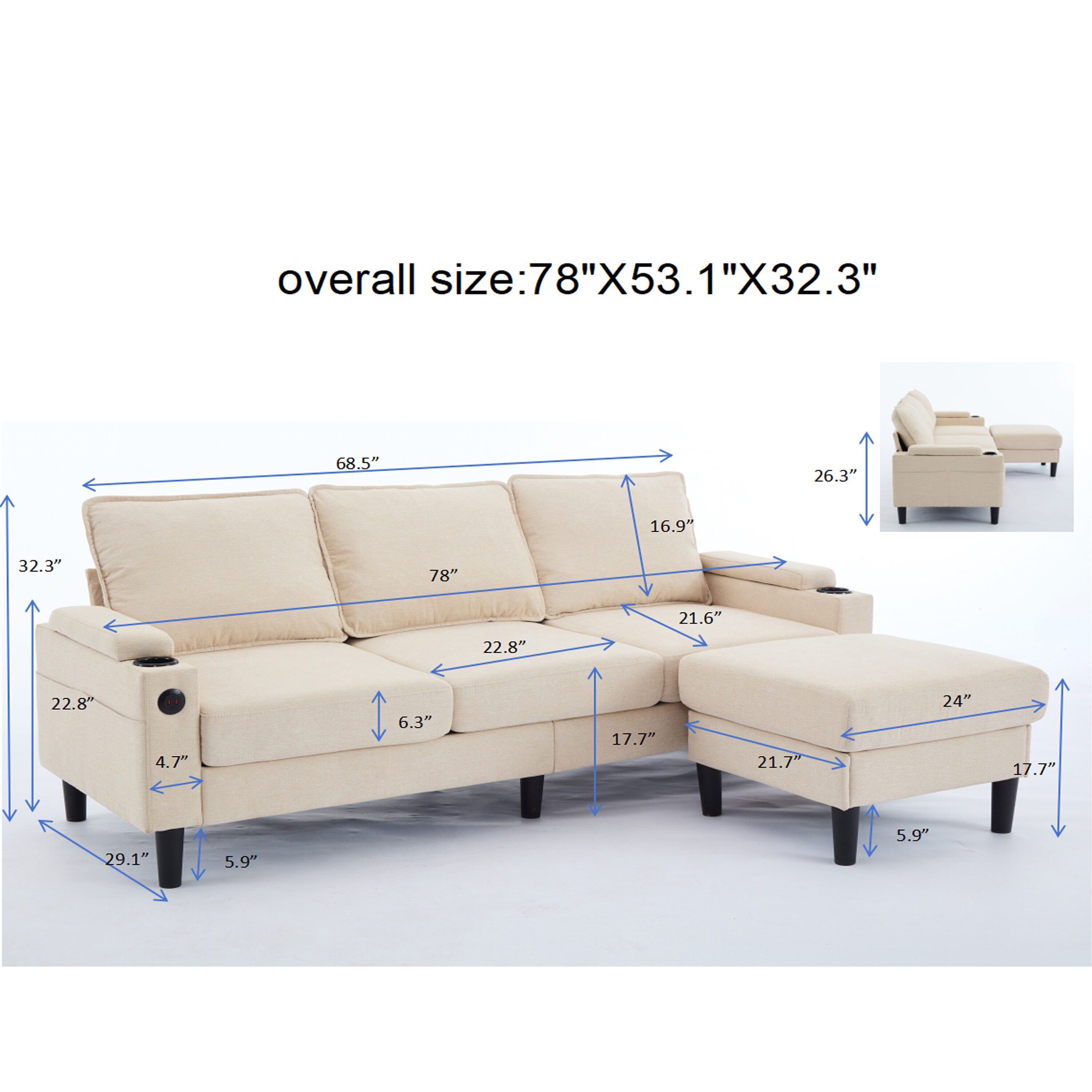 EXTRAUP YHLW2603P171561 Sofas-Loveseats - View #3