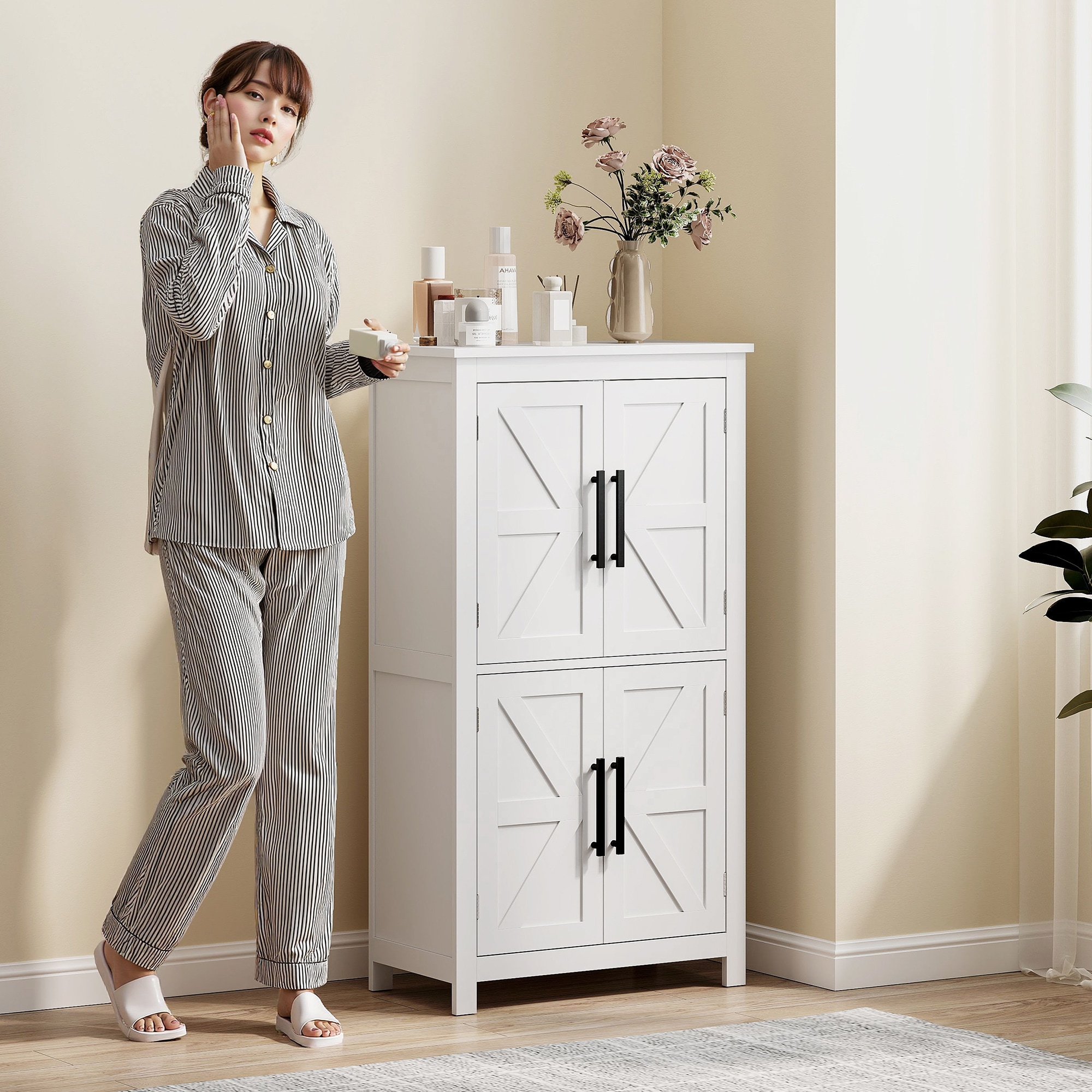 HomCom 834-795V80WT Linen-Cabinets - View #5