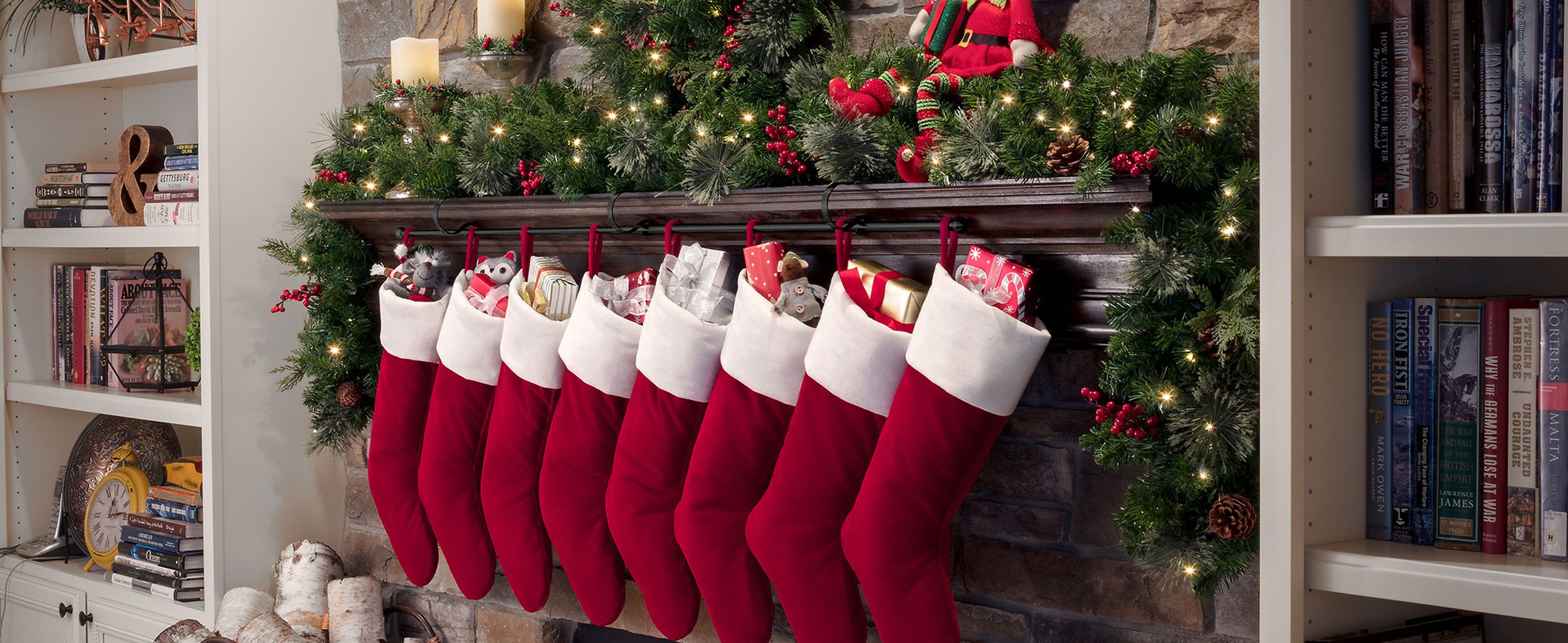 The Original Mantleclip Stocking Holder Rod