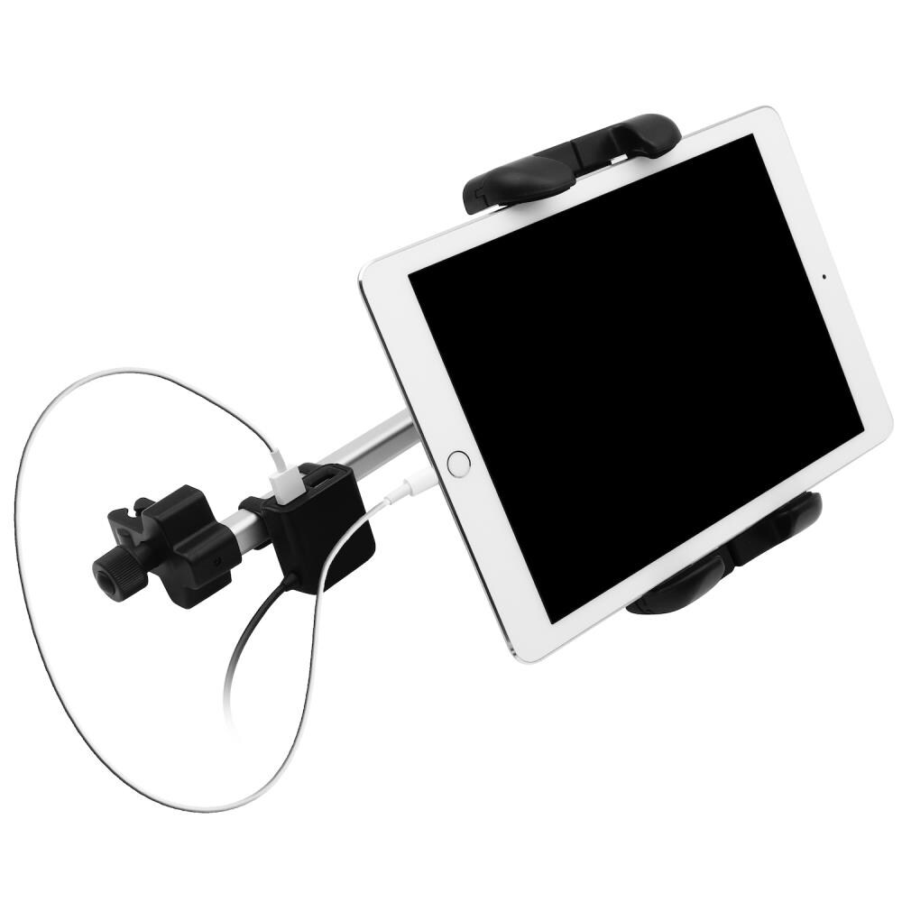 Macally HRMOUNTPRO4UAC Black/Silver Adjustable Car Mount for Universal Cell Phones