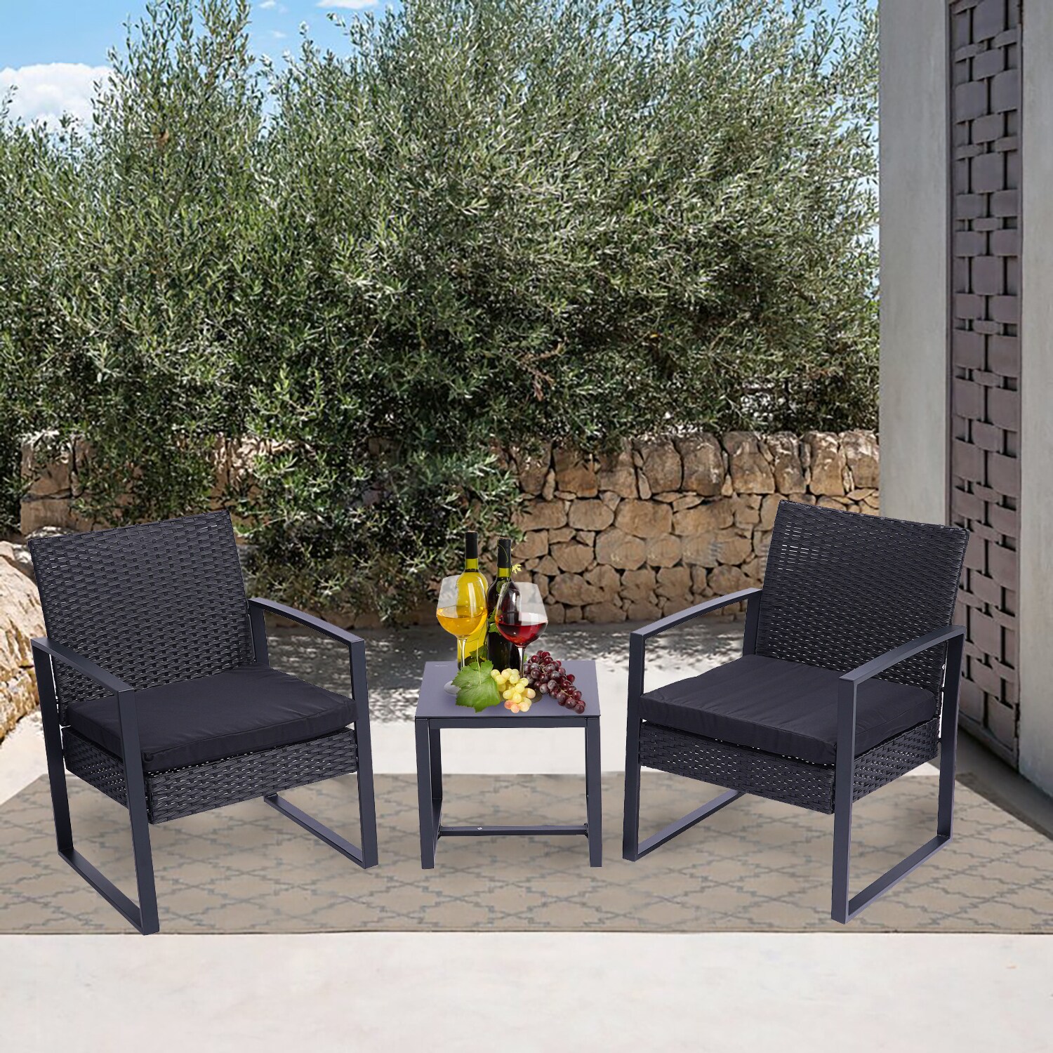 patio furniture 3 piece conversation set