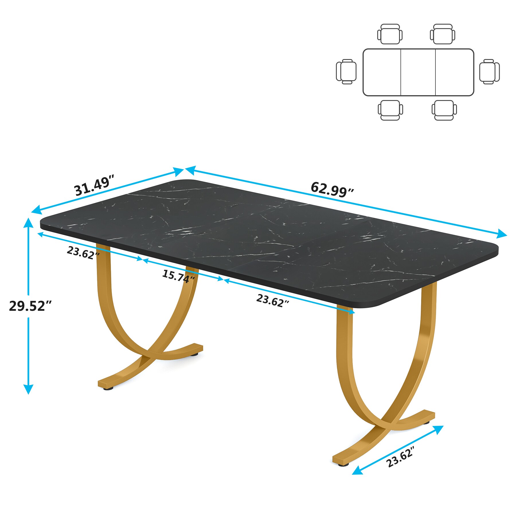 Fnova LWTJ-YS0157 Dining-Tables - View #6