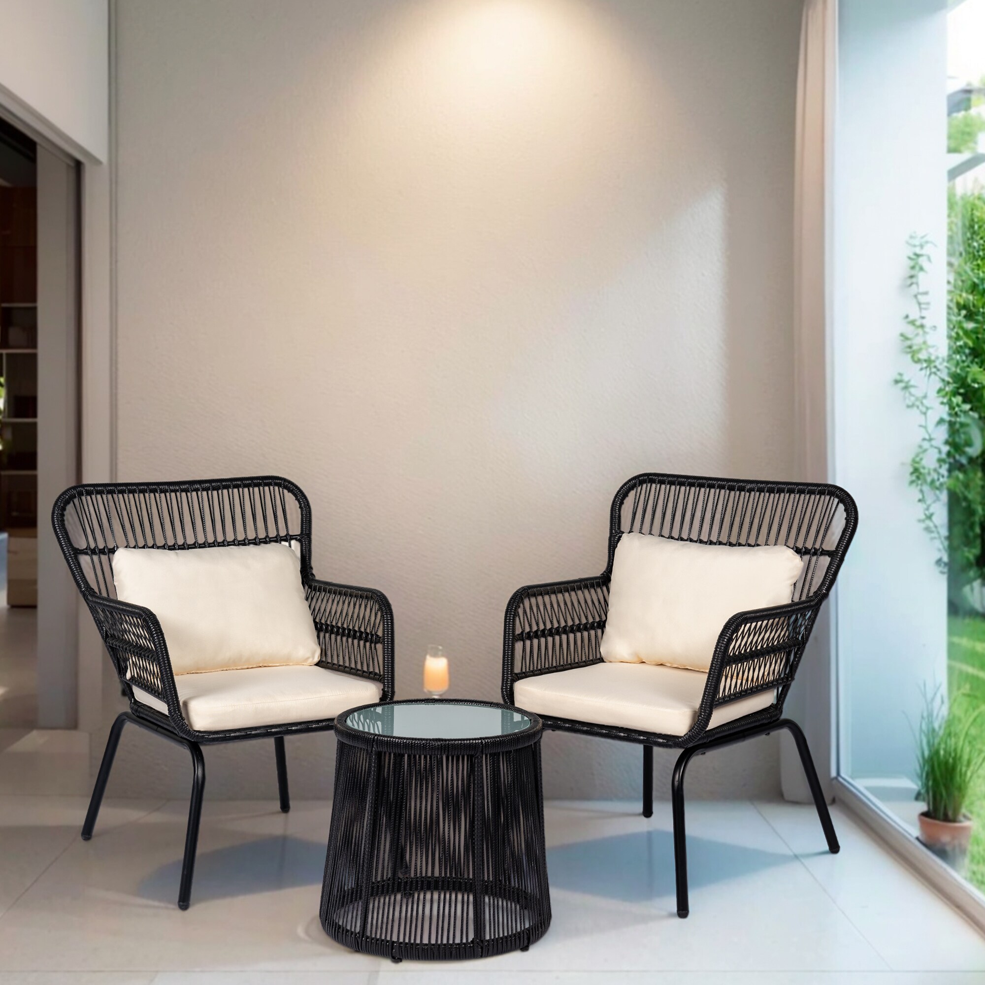Grearden HZNF020BLK-BG Patio-Conversation-Sets - View #4