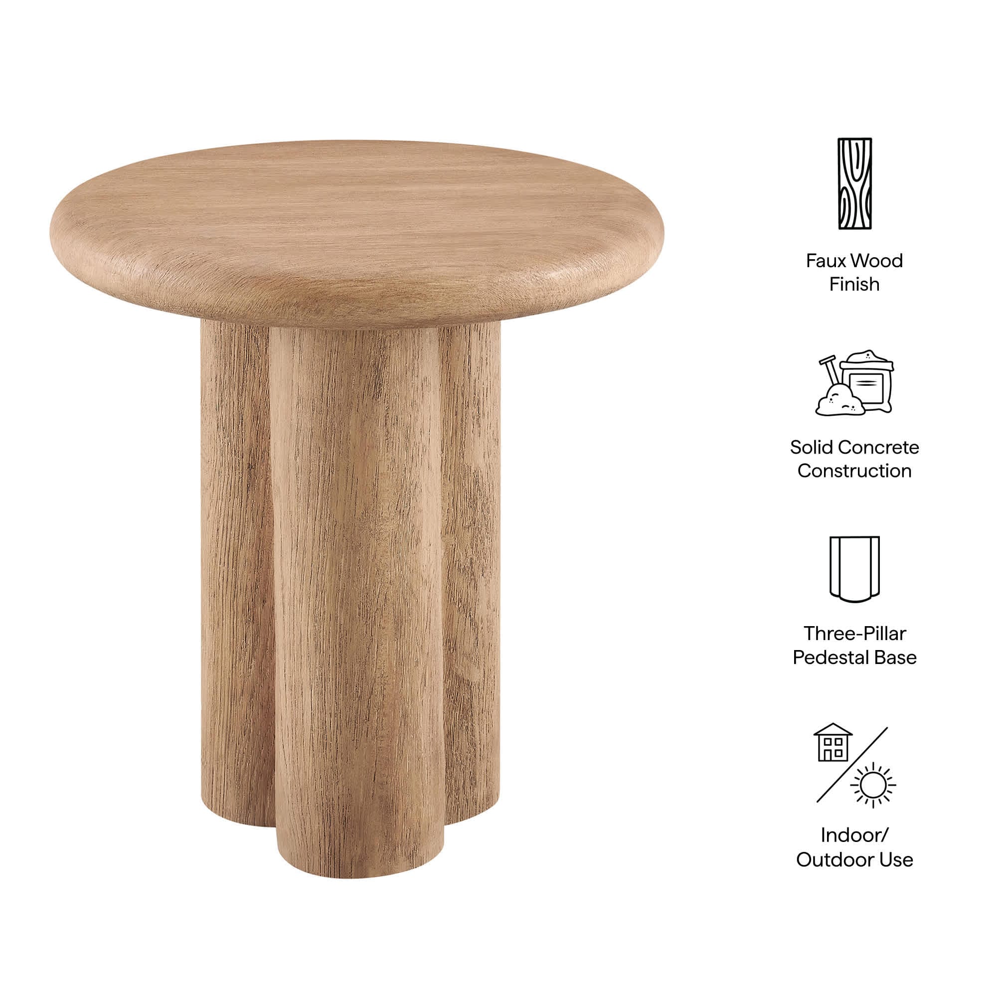 Modway EEI-7621-OAK Patio-Tables - View #2