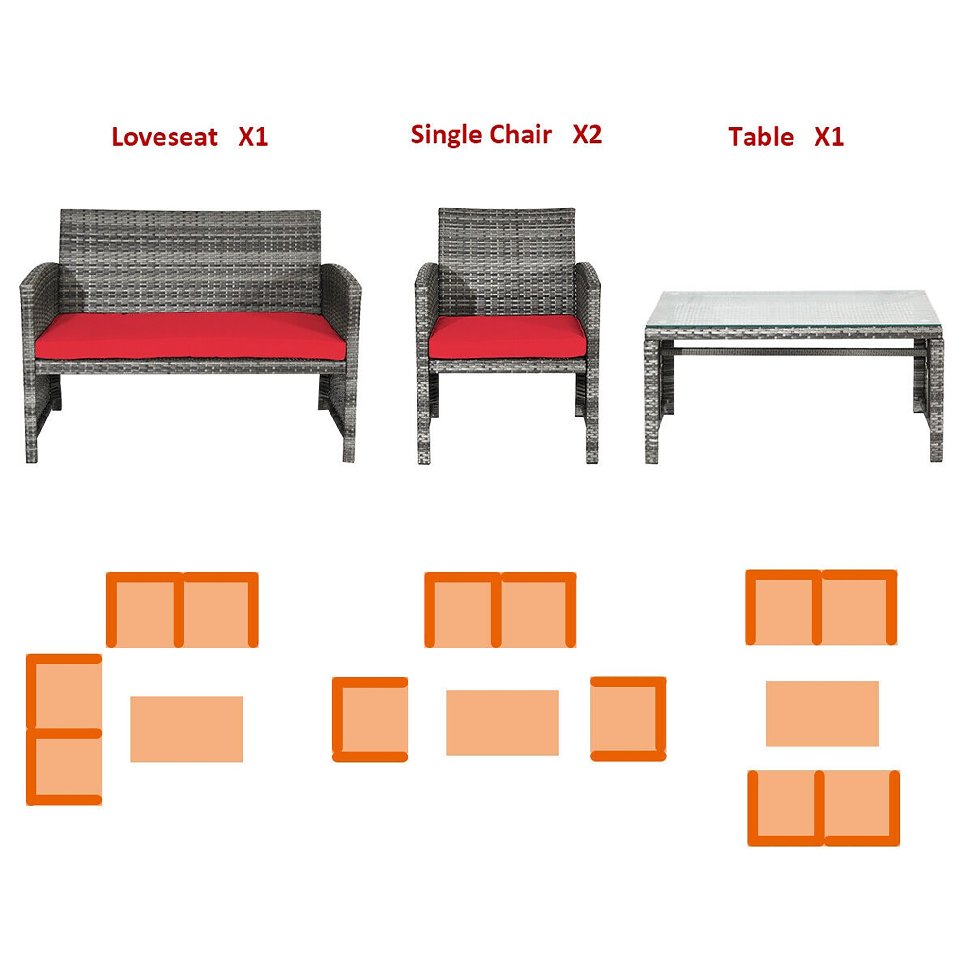 Forclover ALLC-21BK Patio-Conversation-Sets - View #4