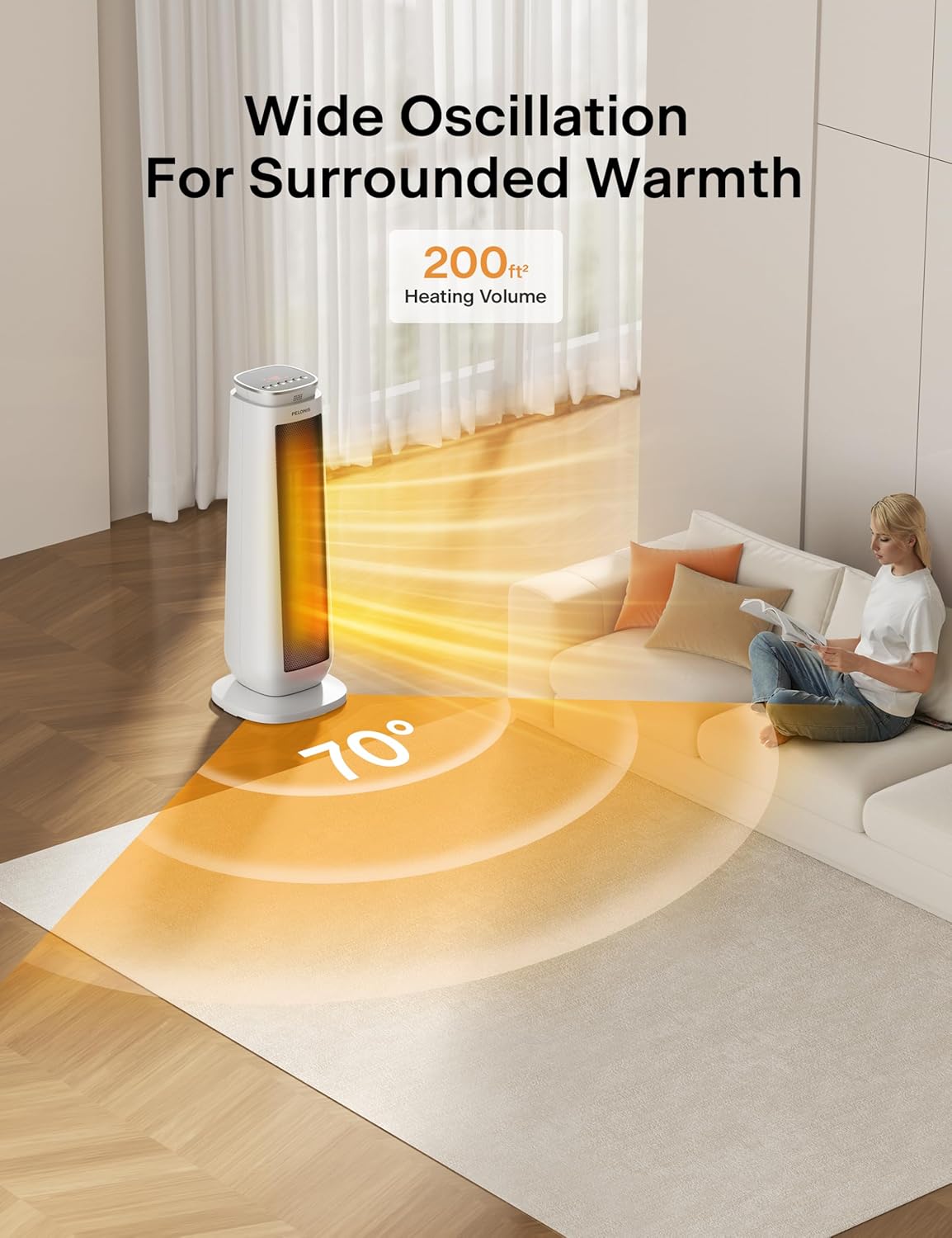 PELONIS PHTPU1501 Portable-Electric-Heat - View #4