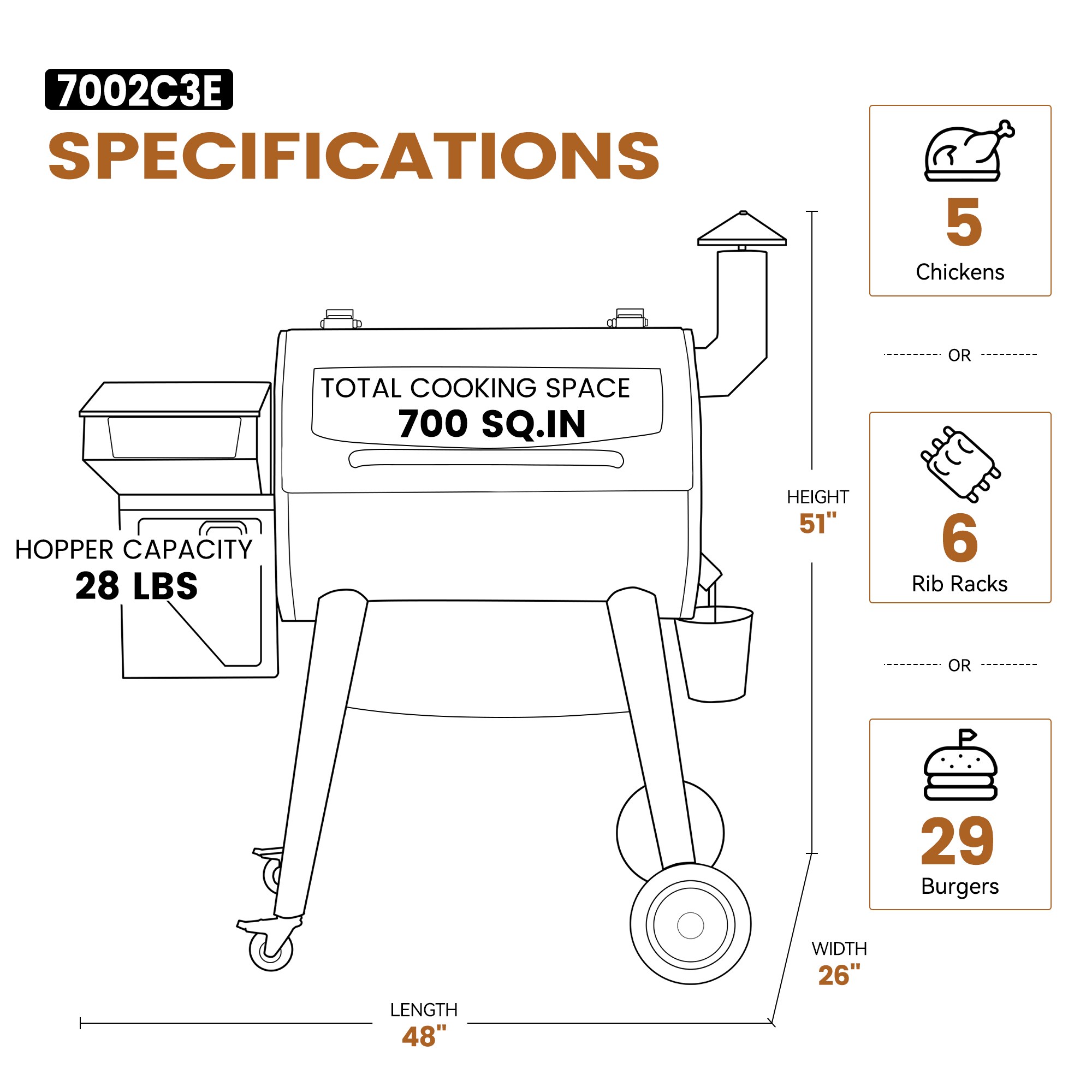 Z GRILLS ZPG-7002C3E Pellet-Grills - View #14